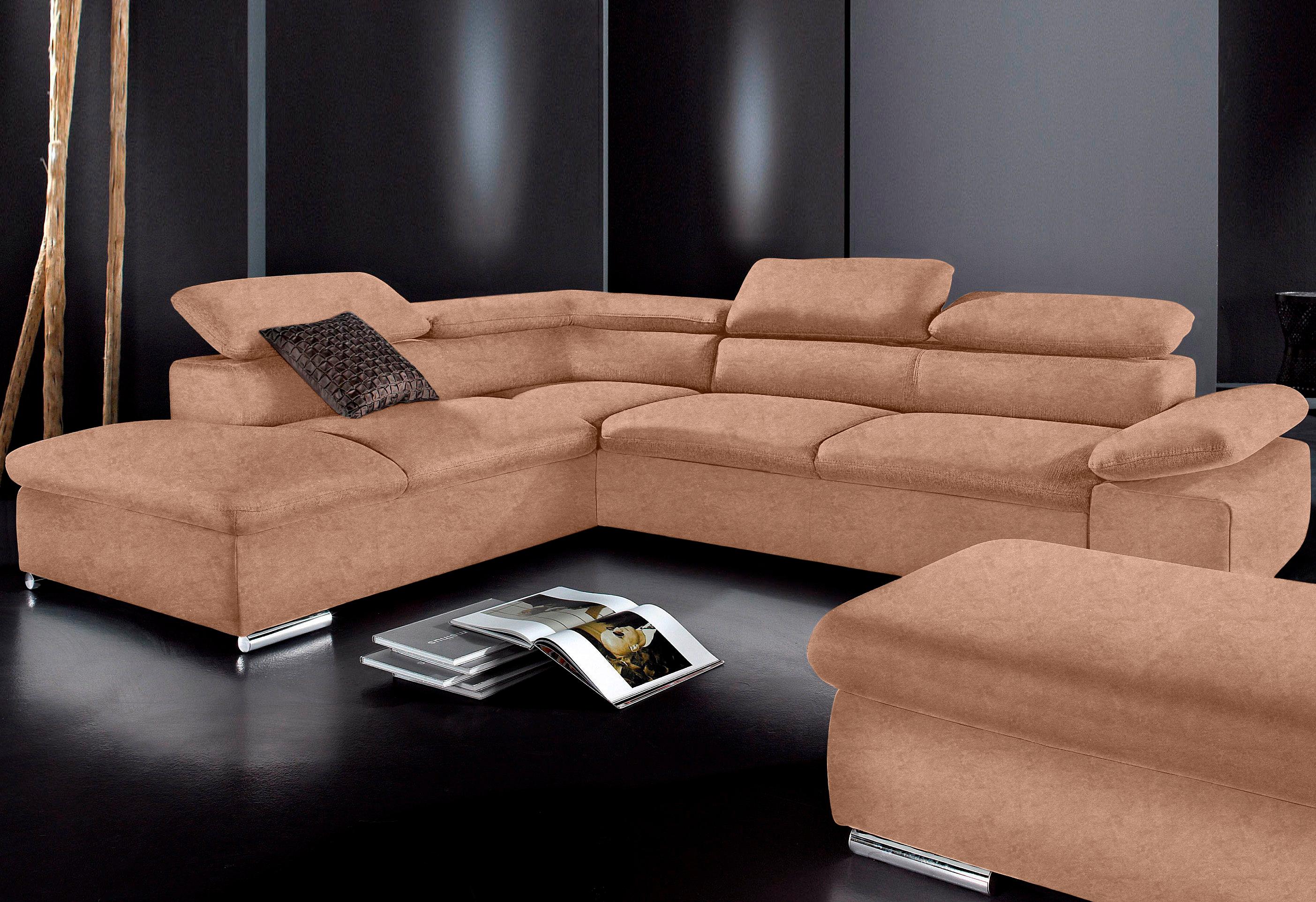 sit&more Ecksofa "Alcudia L-Form, B: 272 cm, Arm- und Kopfteilverstellung, Eckcouch" mit Schlaffunktion, Komfortsitz