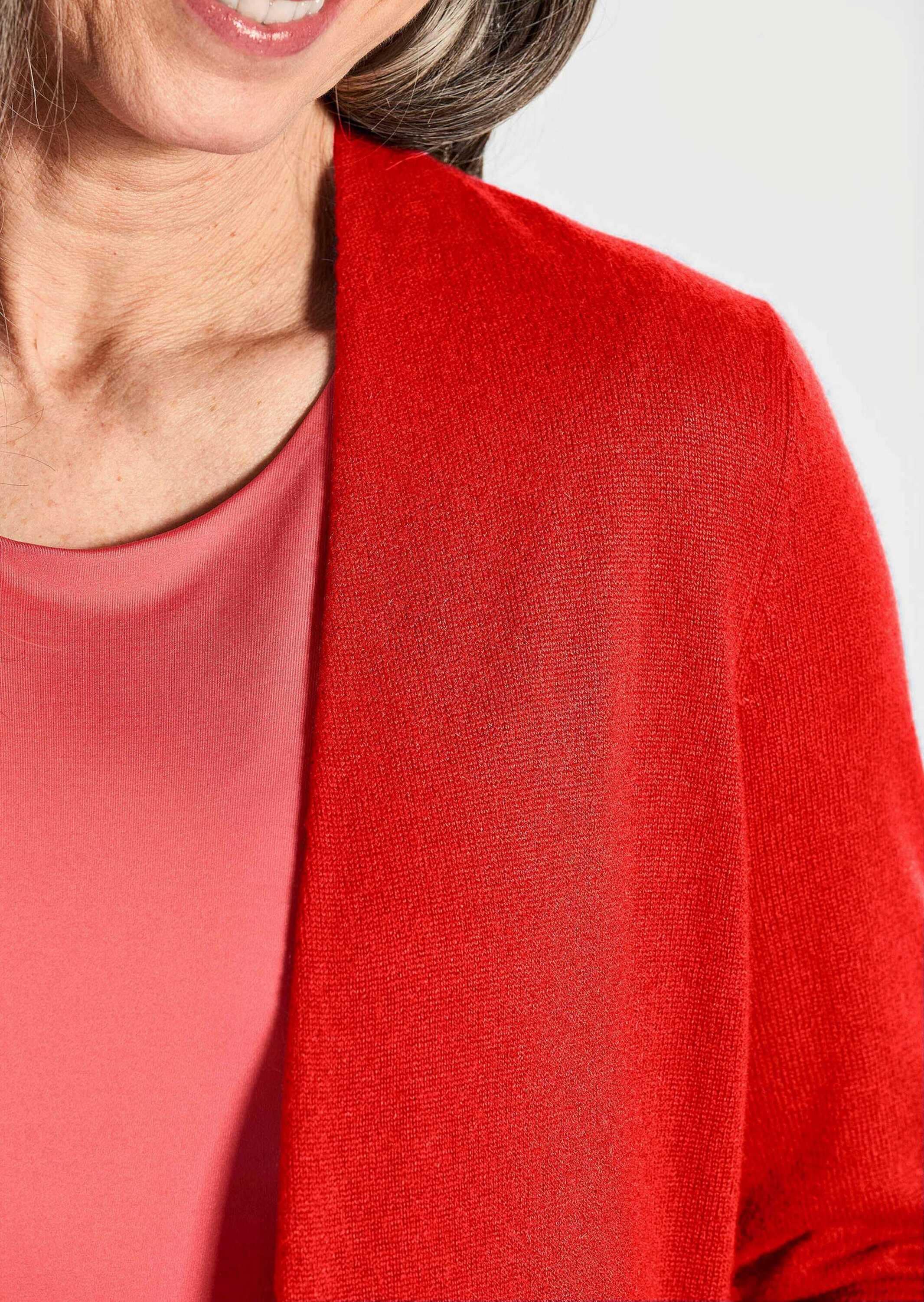 GOLDNER Strickjacke »Kurzgröße Langarm Feinstrick-Cardigan«