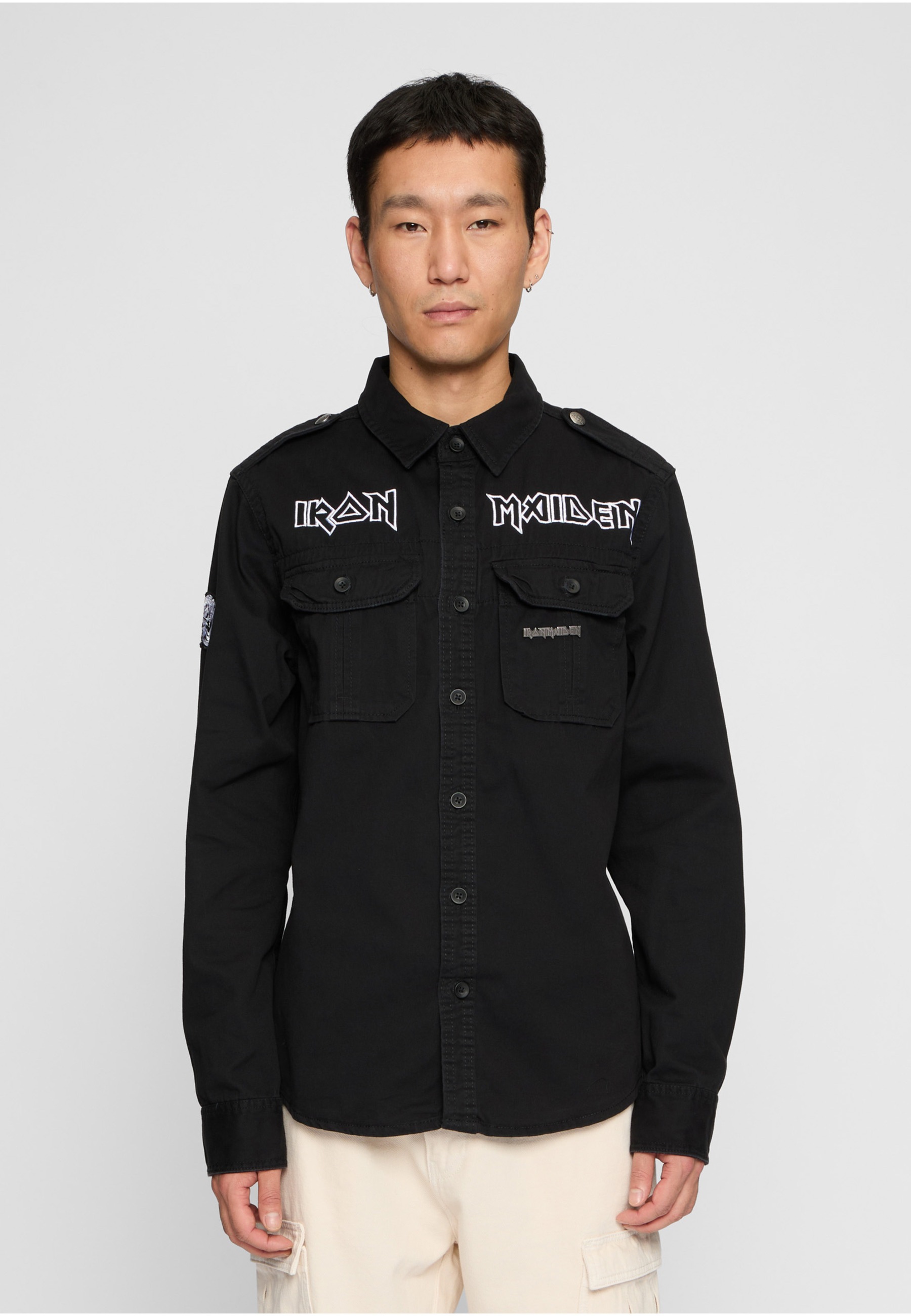 Brandit Kurzarmshirt »Brandit Iron Maiden Vintage Shirt long sleeve Eddy« 1 Stk.