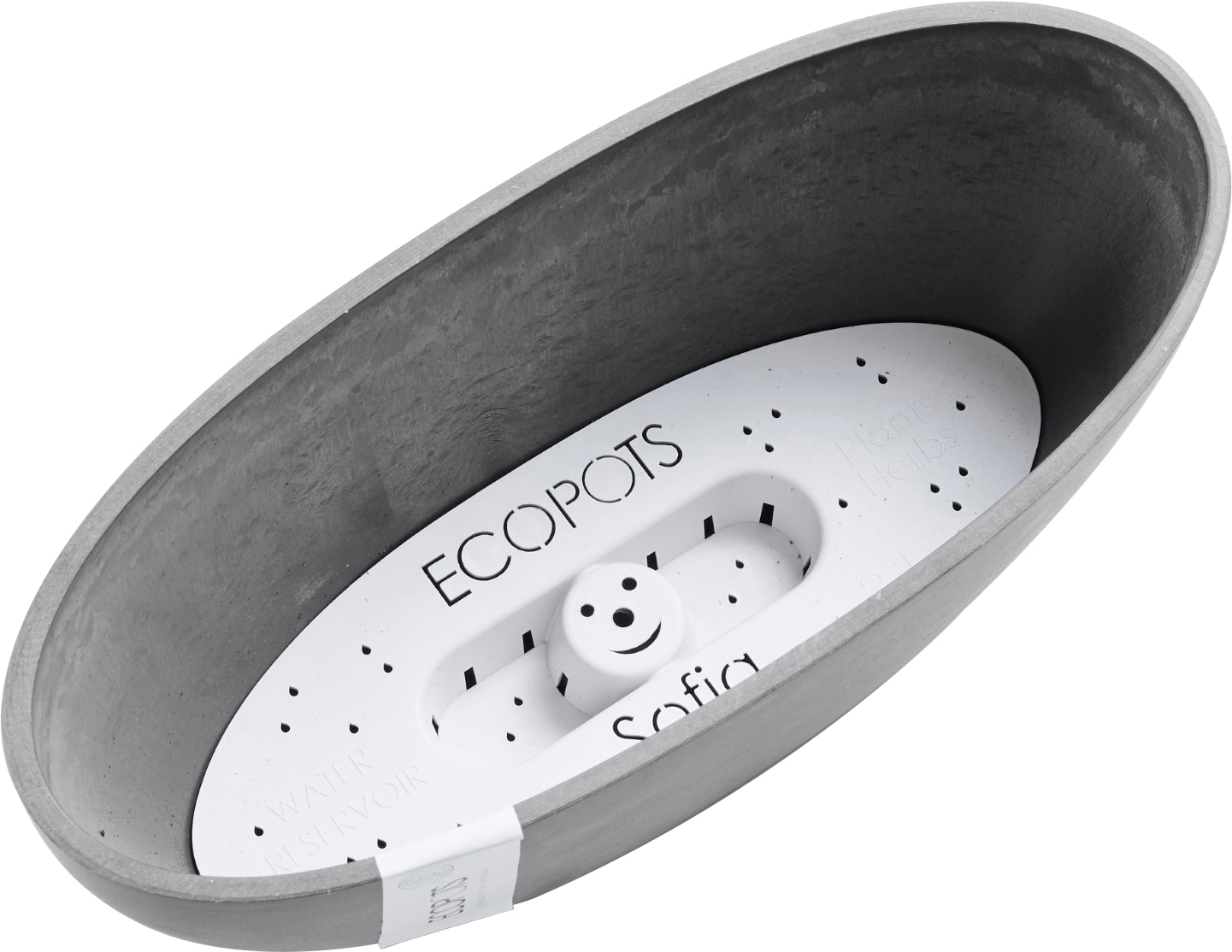 ECOPOTS Blumentopf »SOFIA Grey«, BxTxH: 13x13x13,5 cm
