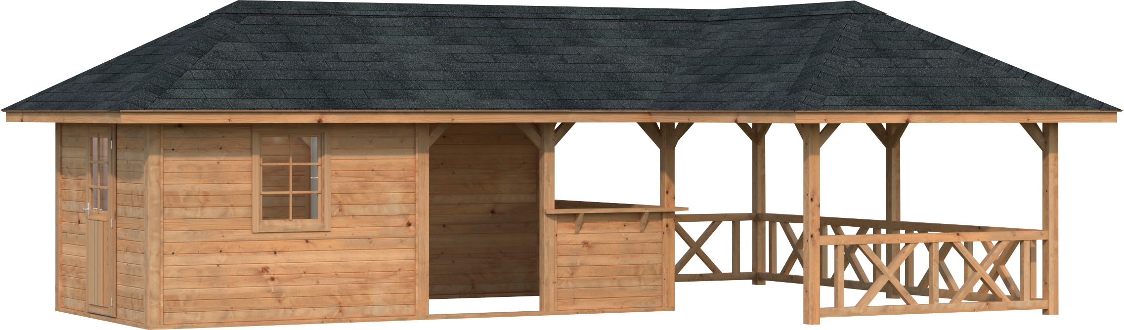 Palmako Holzpavillon »Bianca 33,2 m² Set 1«, BxTxH: 876x588x323 cm