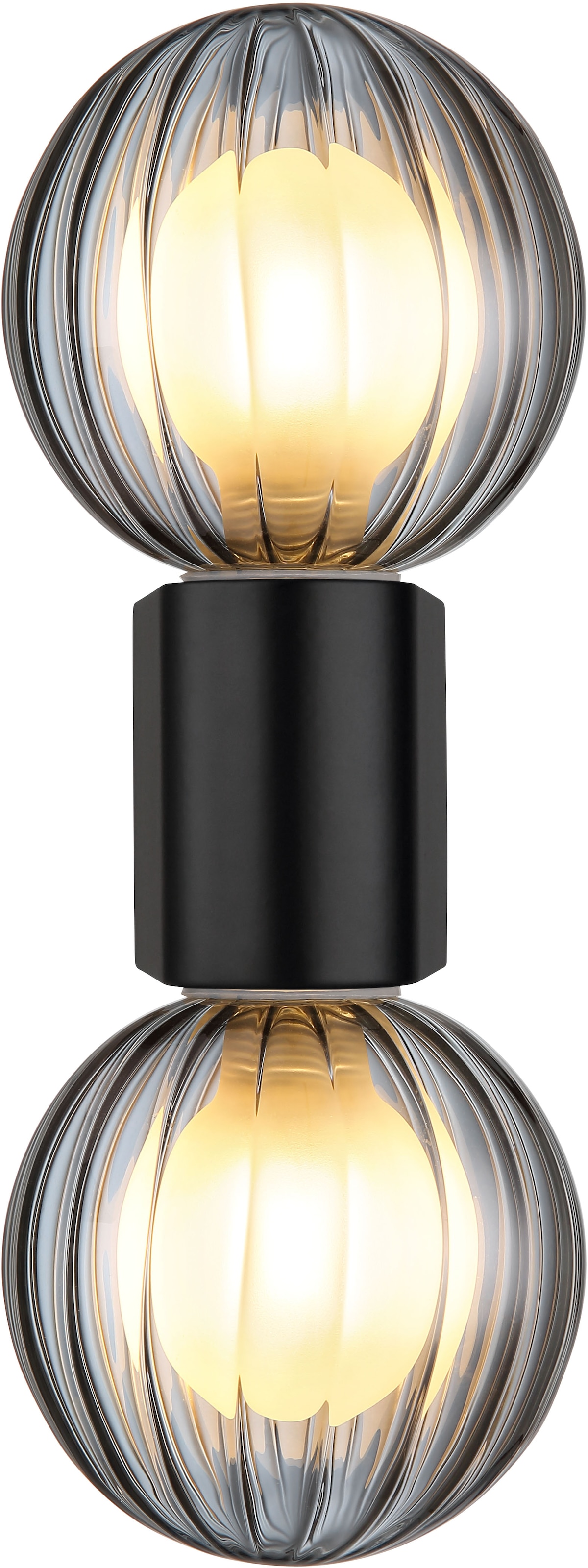 GLOBO LIGHTING Wandleuchte »ANDER«, Leuchtmittel G9 | ohne Leuchtmittel, Wandlampe/Spot/Glas rauchfarben/Wohnzimmer/Flur/3000K/IP44/Kugel
