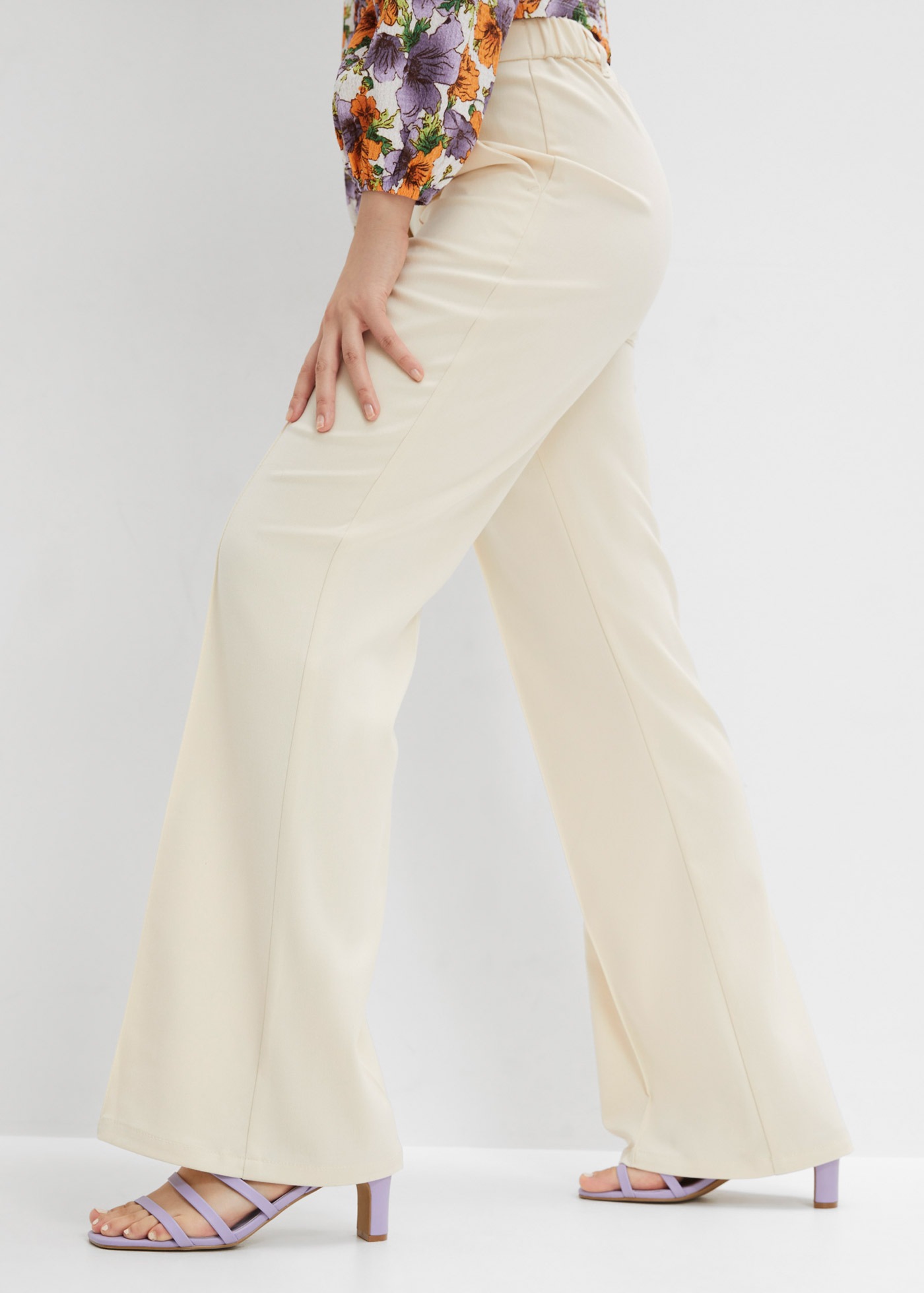 Thumbnail - bonprix Anzughose mit Elasthan-Anteil, Regular Fit, Flared Schnitt, eleganter Stil