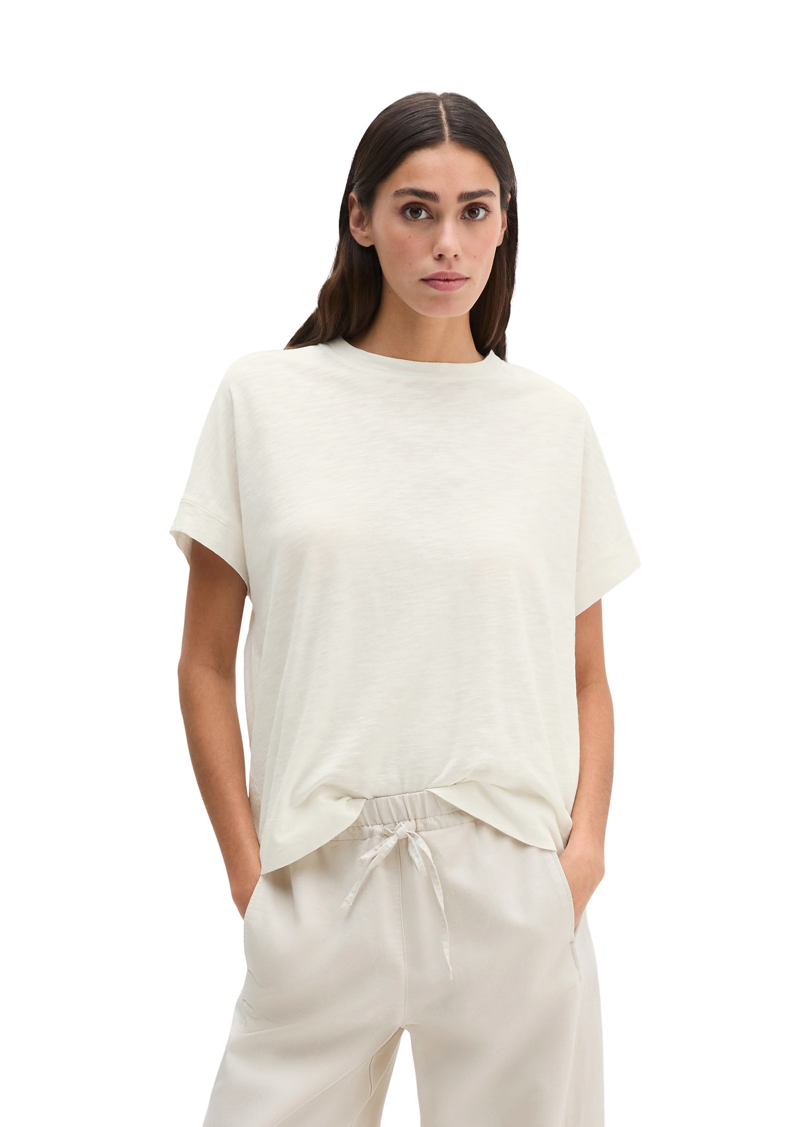 Marc O'Polo T-Shirt »mit angeschnittenen Ärmeln«