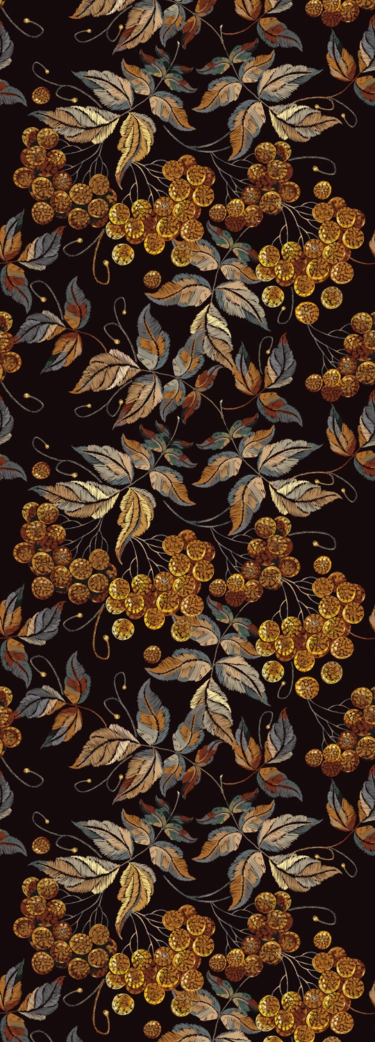 Rechnung »Blätter Motiv Blüten«, mit queence mit herbstlichem BAUR 90x250cm natürlich, Vinyltapete auf Selbstklebende Tapete |