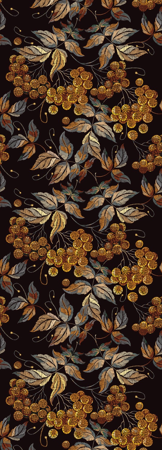 BAUR herbstlichem natürlich, 90x250cm Motiv Blüten«, mit | auf queence mit Selbstklebende »Blätter Tapete Rechnung Vinyltapete