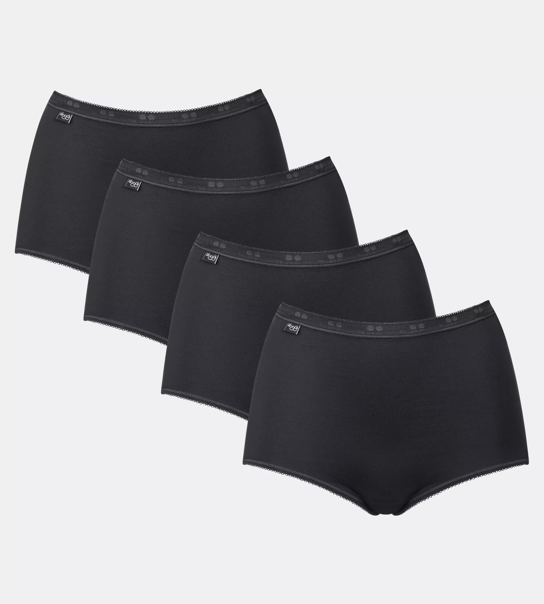 sloggi Maxislip "Basic+" 4er Pack, weiche Nähte, Baumwollmischung