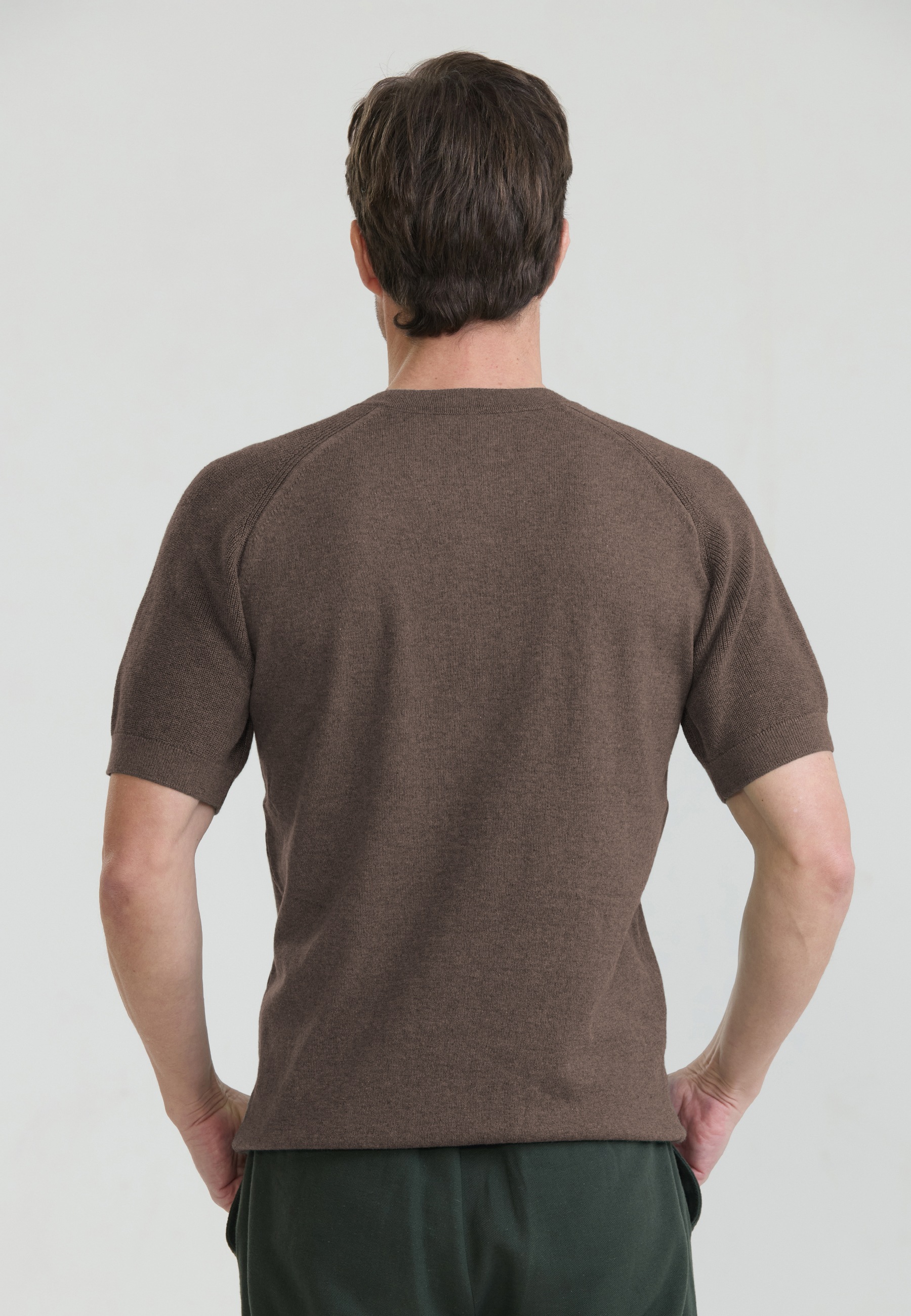 Felix Hardy T-Shirt »Basic-Strick-T-Shirt mit Rundhalsausschnitt und Knöpfen«