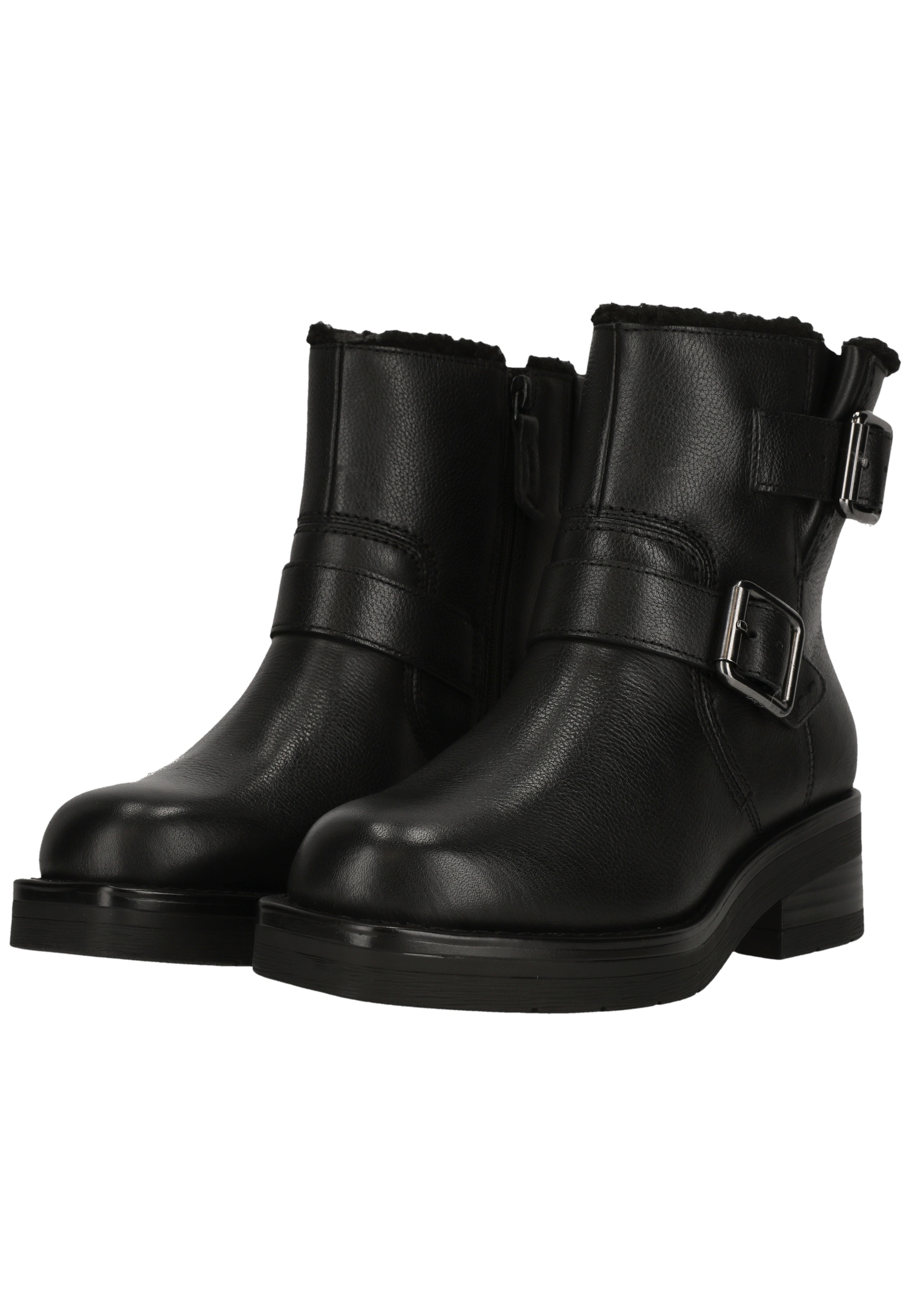 Clarks Stiefelette »Rebelle Buckle Black WLined Lea«  mit stilvollen Details