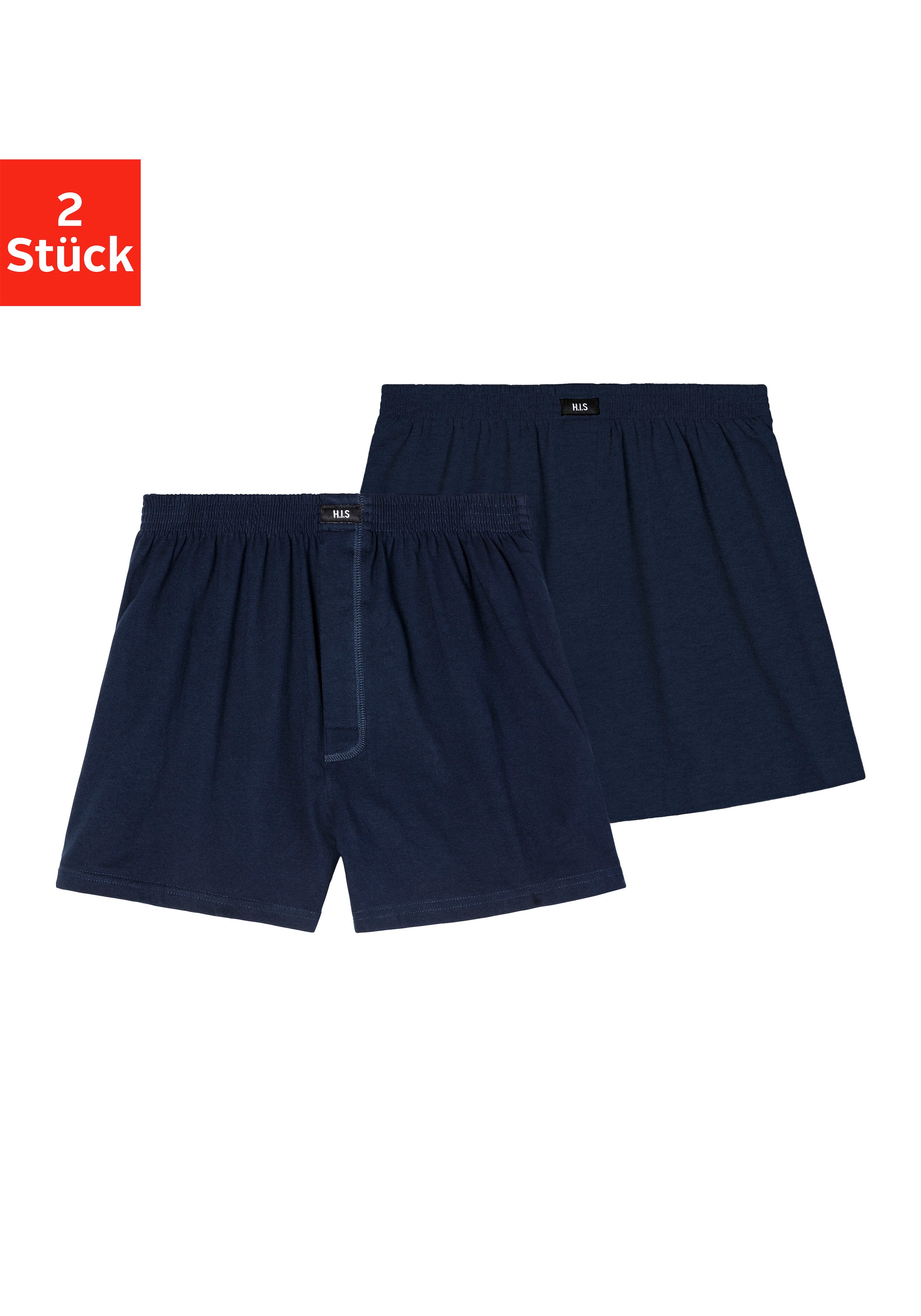 H.I.S Weiter Boxer Packung, 2 Stk. aus weicher Single Jersey Ware