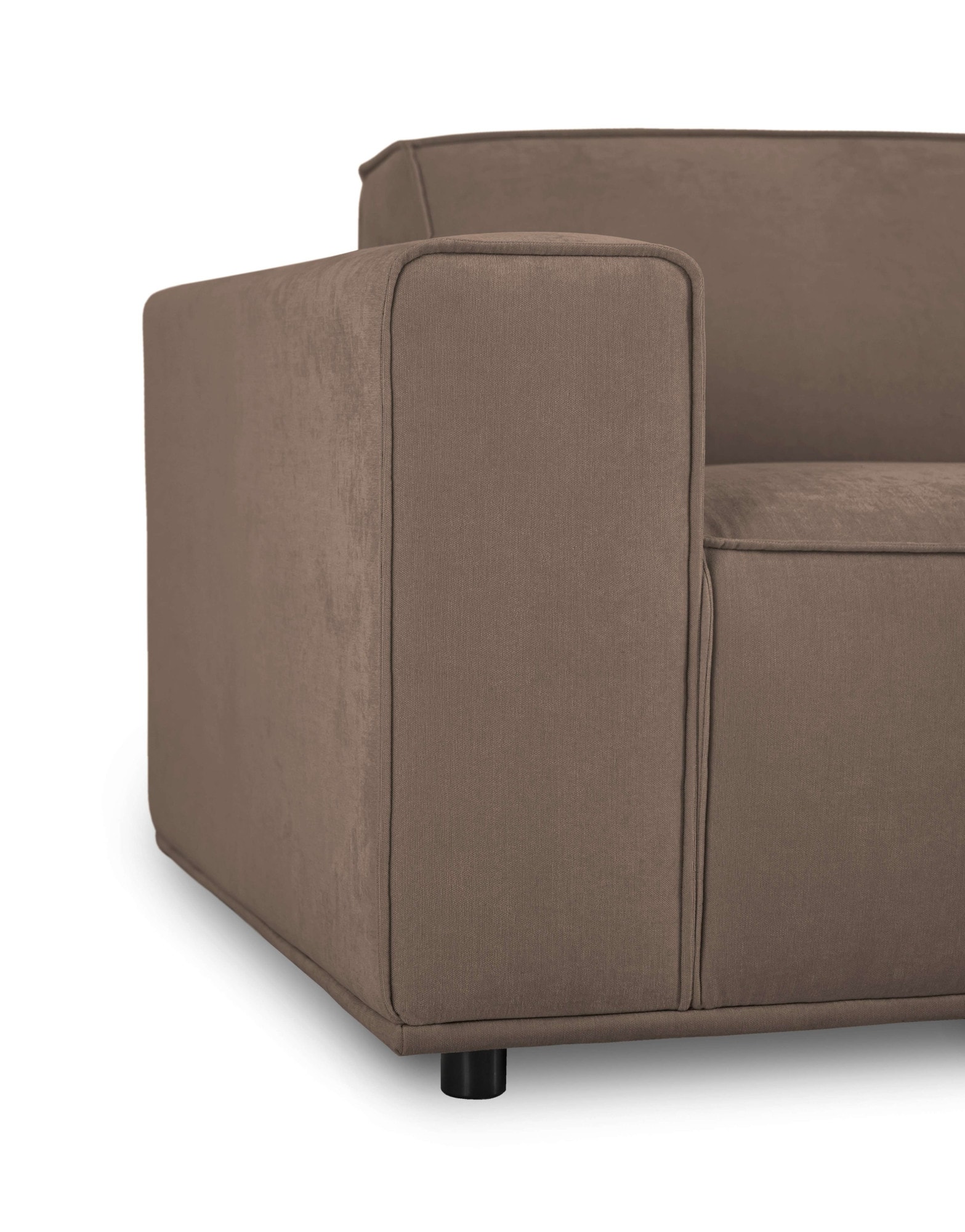 Home affaire 3-Sitzer »Avelin, 228 cm, Chenille, Struktur-Boucle«, mit Wellenunterfederung, Kedernaht, bodentief, Skandi-Design