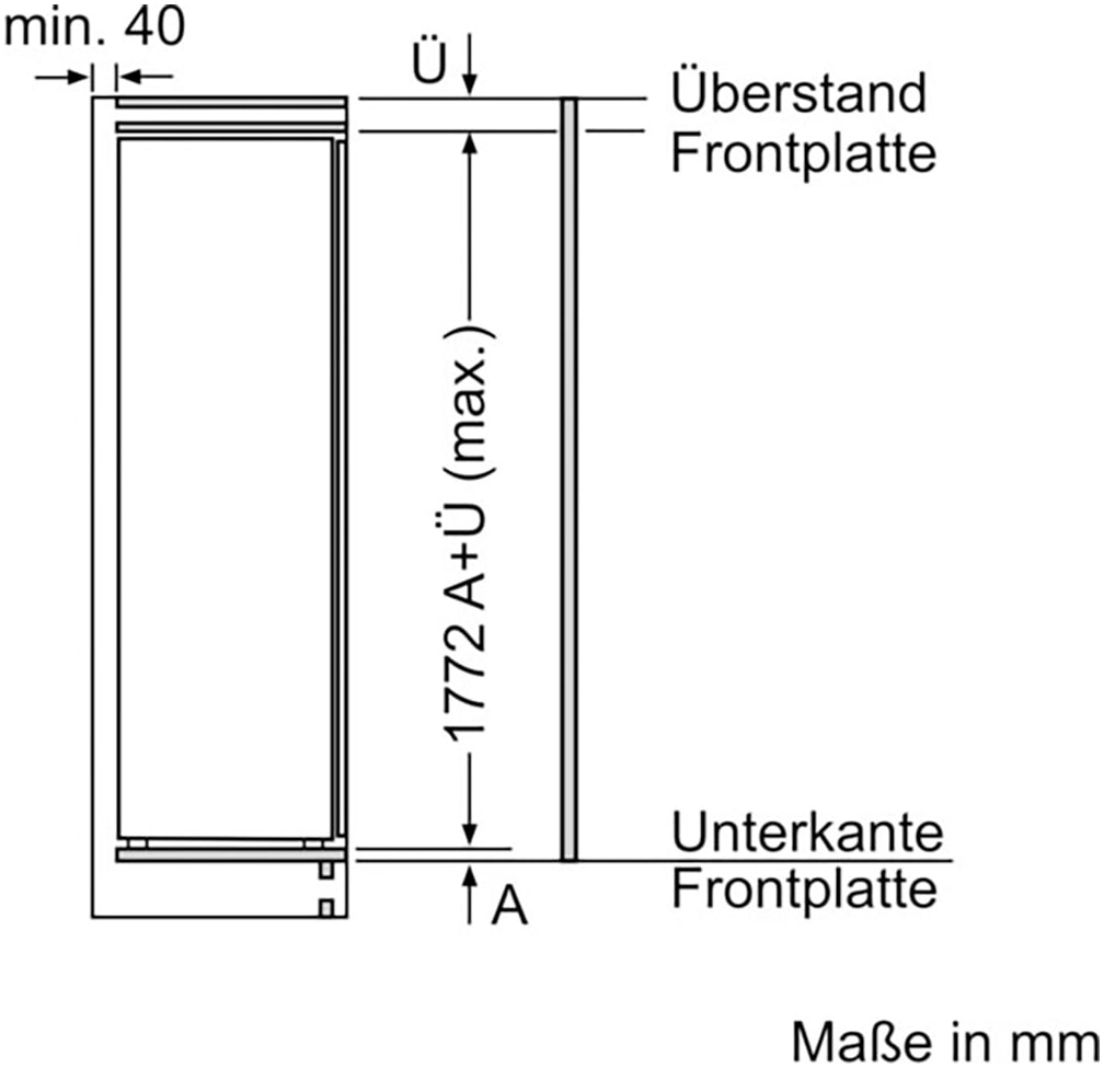 BOSCH Einbaukühlschrank »KIR81VFE0«, KIR81VFE0, 177,2 cm hoch, 54,1 cm breit