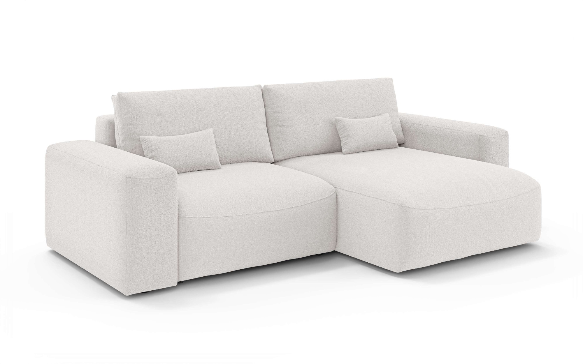OTTO home Ecksofa »MATTS Schlafsofa mit Bettkasten, Maße B/T/H: 265/159/89 cm«, L-Form mit Recamiere rechts oder links, hoher Sitzkomfort