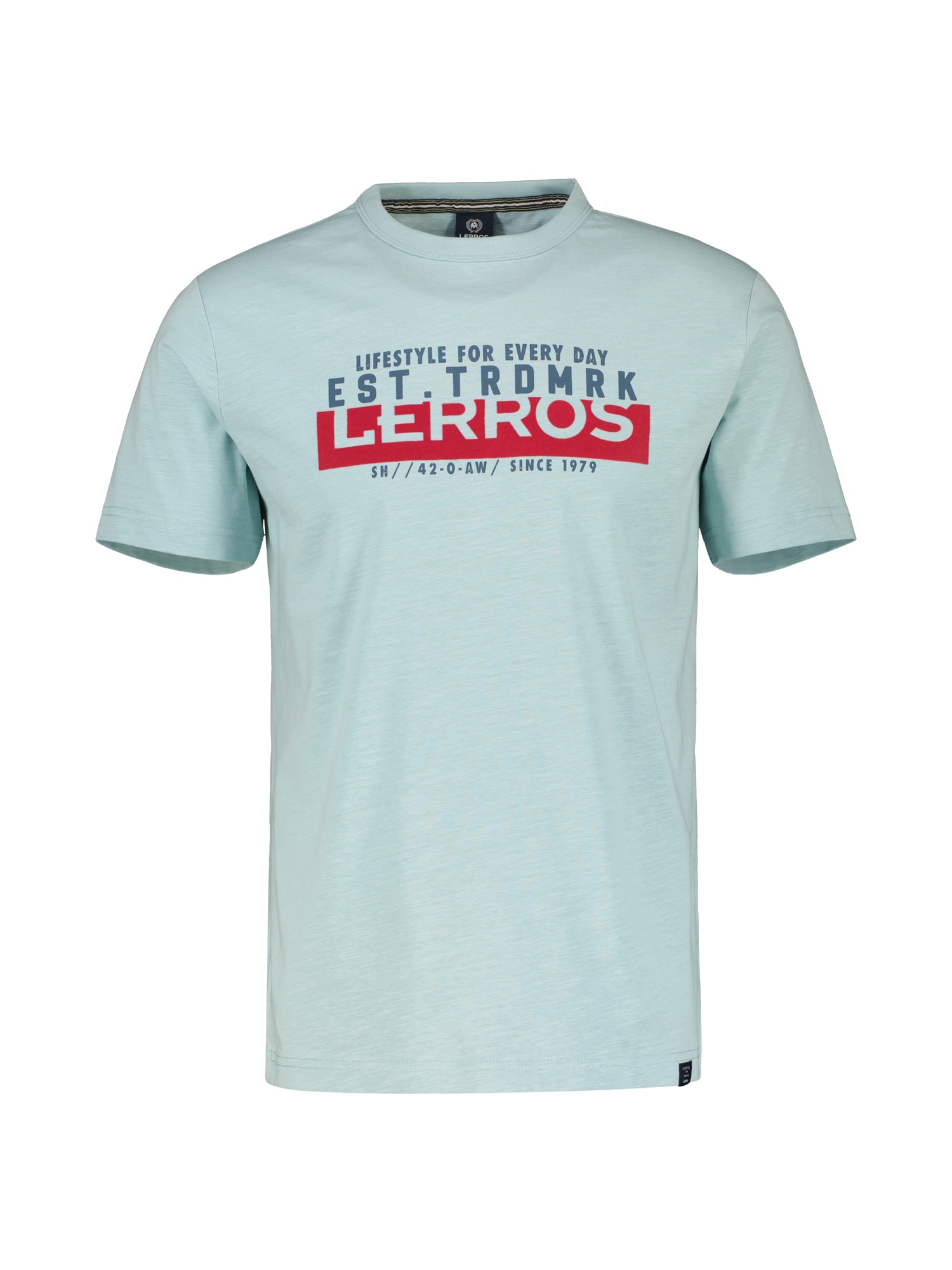 LERROS T-Shirt "LERROS T-Shirt mit Brustprint, unifarben" günstig online kaufen