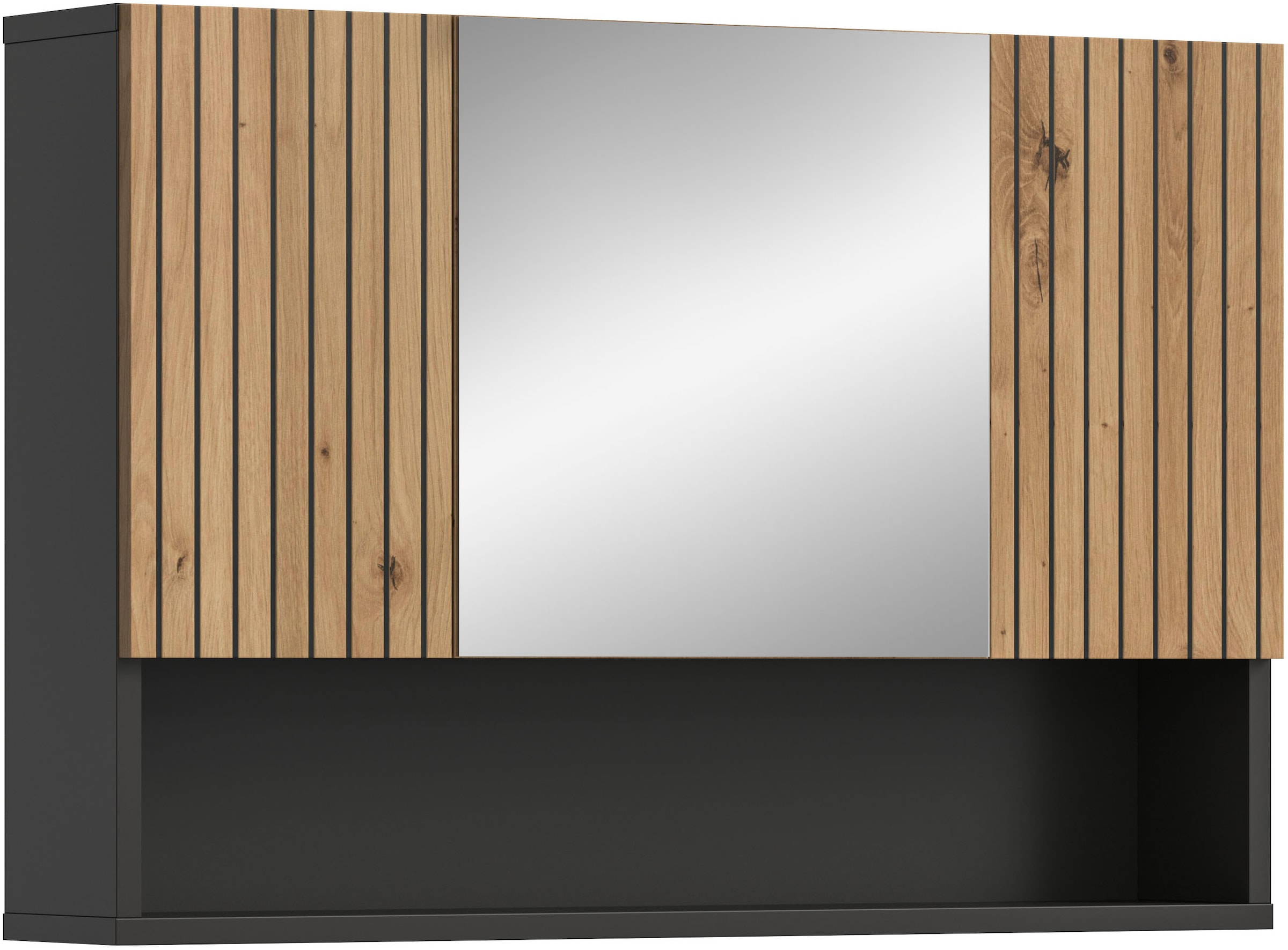 welltime Spiegelschrank "MANI, Spiegeltür, 1 offenes Fach, 3 Türen" 1 Stk. günstig online kaufen