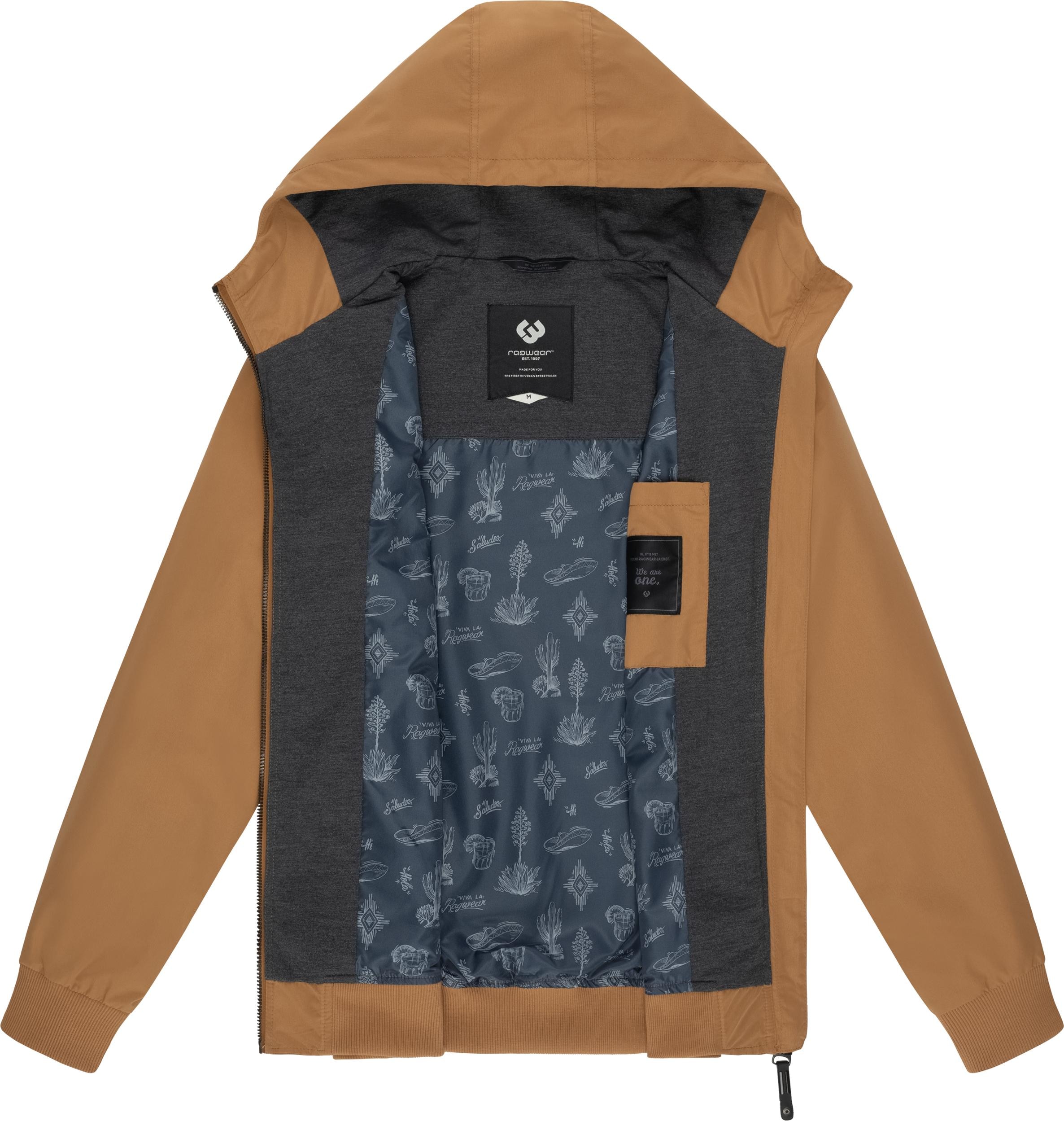 Ragwear Outdoorjacke »Perci«, mit Kapuze, Stylische Herren Übergangsjacke mit großer Kapuze