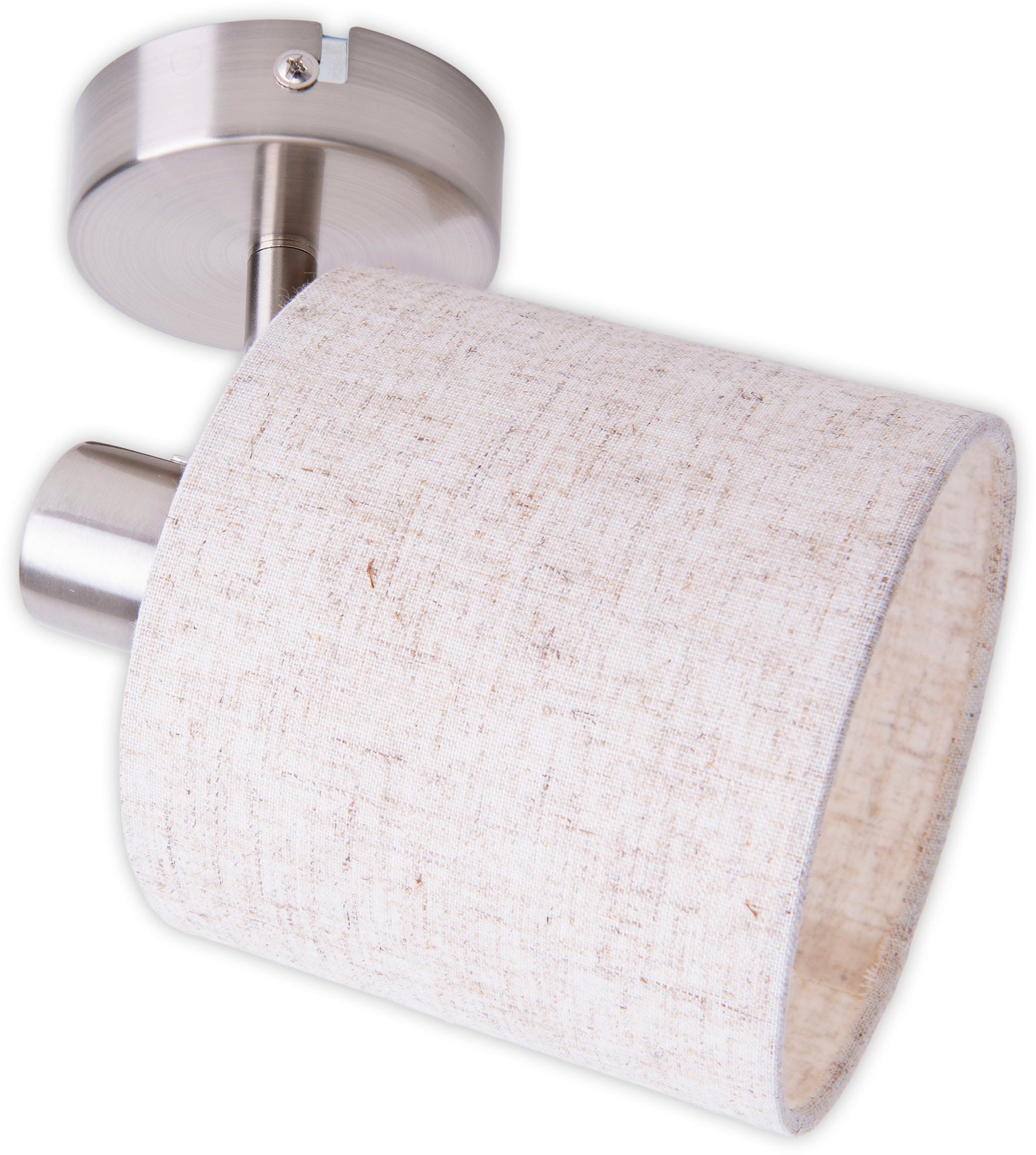 "NÄVE Deckenspot ""Maron"", beige (natur), 1, H: 19cm, 1 Stk., Leuchten, Deckenleuchte, Wandleuchte, Spot, E14 max. 40W, Metall/Textil, Deckenspot"