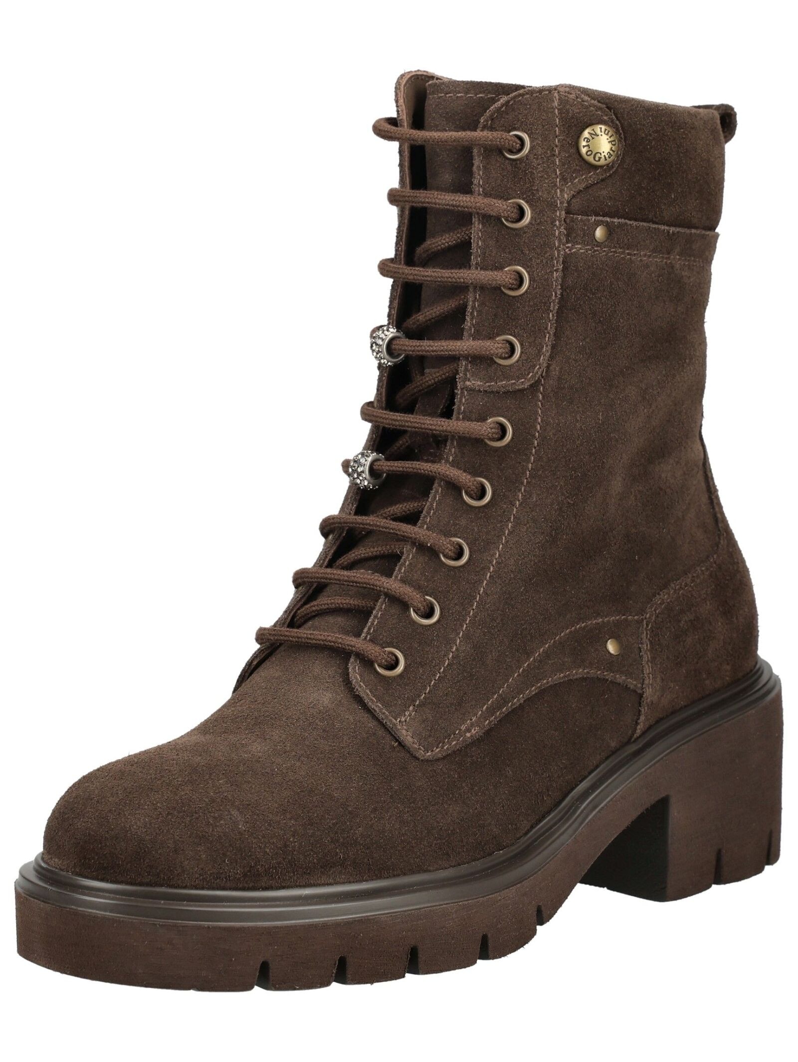 Nero Giardini Schnürstiefelette "Nero Giardini Stiefelette Veloursleder"