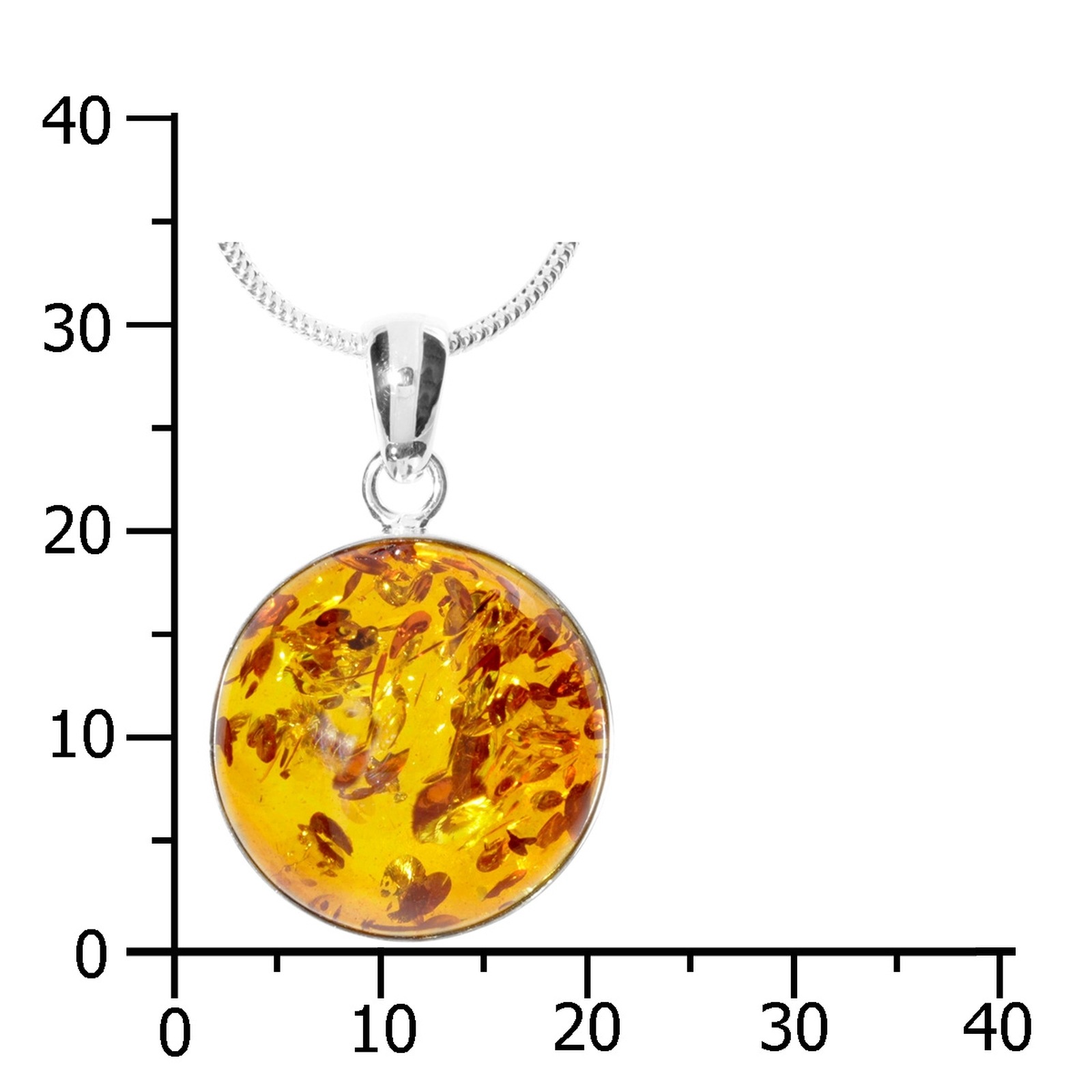 OSTSEE-SCHMUCK Kette mit Anhänger »Ostsee-Schmuck Kette mit Anhänger Classic 19 mm«, (2 tlg.)