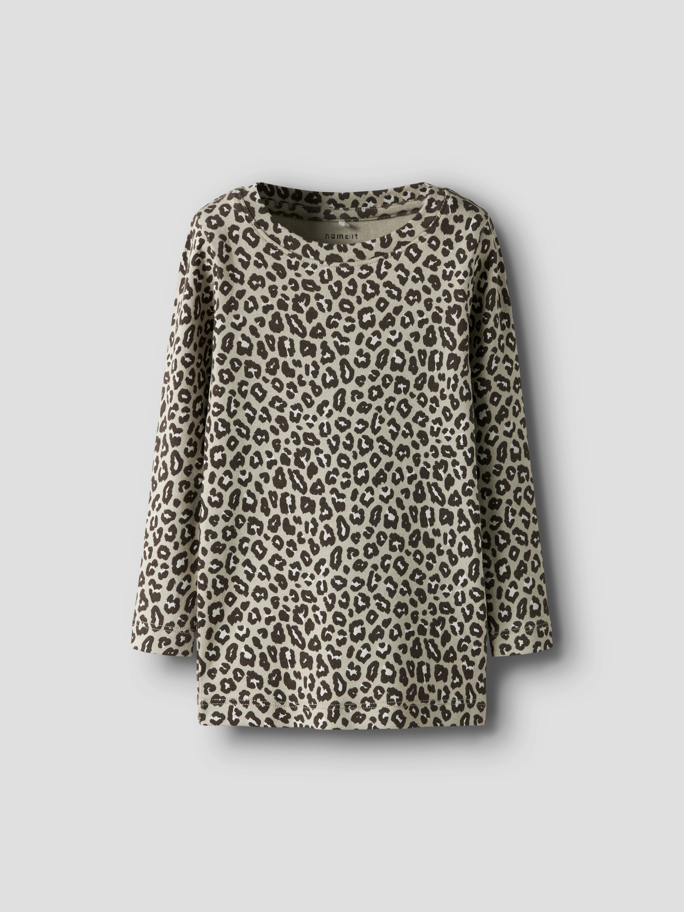 NAME IT Mädchen Langarmshirt "NMFLEOANA XSL LS TOP"peyote, Gr. 98, bedruckt, Jersey, Obermaterial: 57% Baumwolle, 38% Modal, 5% Elasthan, Shirts
