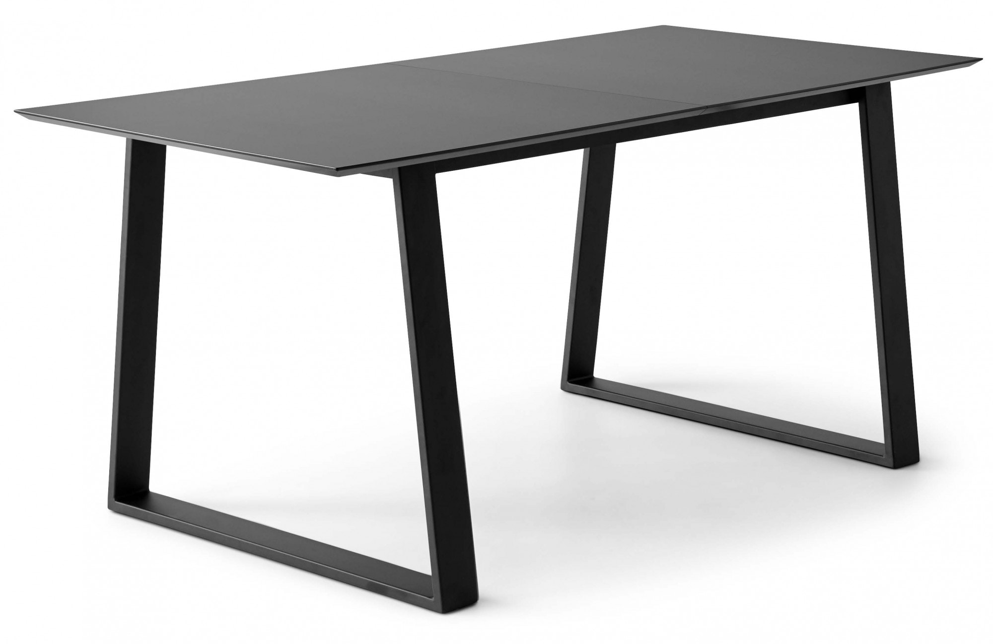 Hammel Furniture "Meza Designtisch mit Auszugsfunktion und 2 Einlegeplatten" 1 Stk. tlg. rechteckige Tischplatte MDF, Trapez Metallgestell