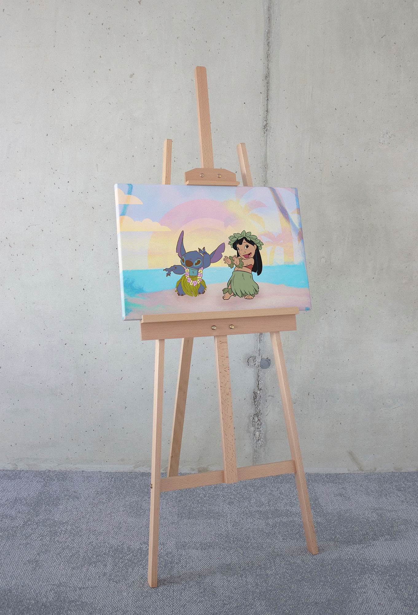 Komar Leinwandbild "Lilo and Stitch Dancing - Größe 60 x 40 cm", Disney, (1 günstig online kaufen