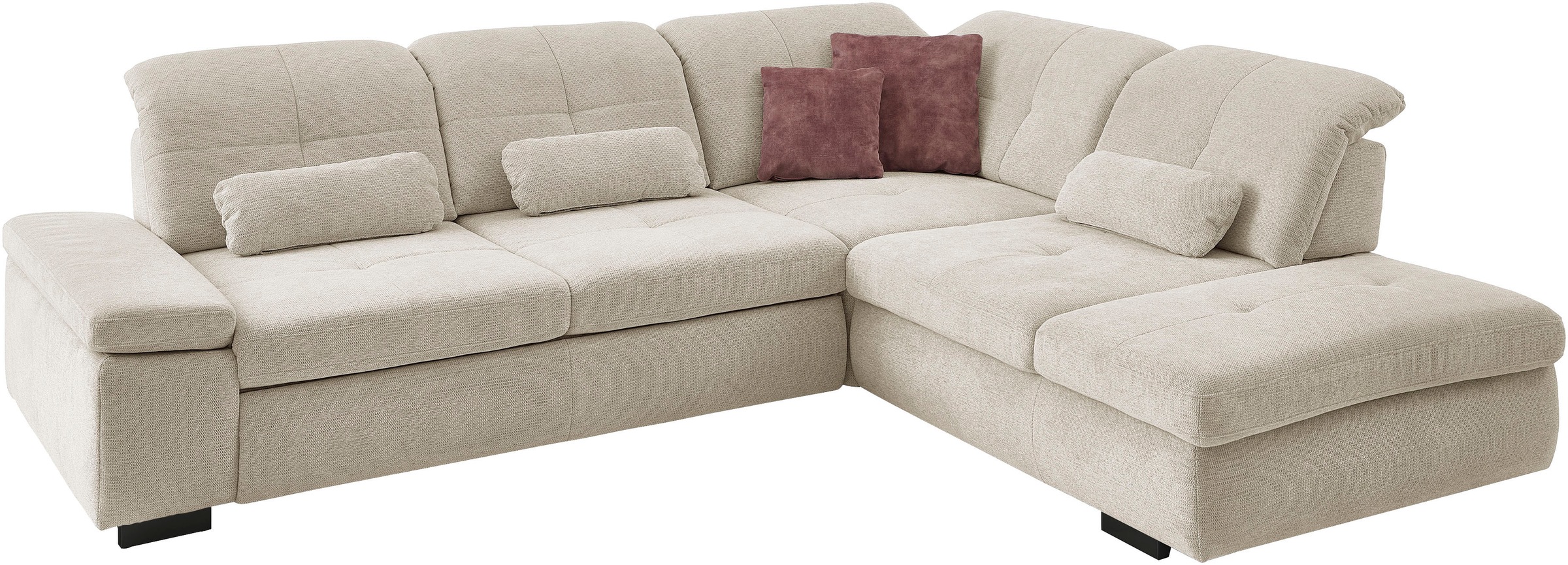 Die PlanBar Ecksofa "MP-IN16012 L-Form Kaltschaum-Polsterung" inkl. Sitztie günstig online kaufen