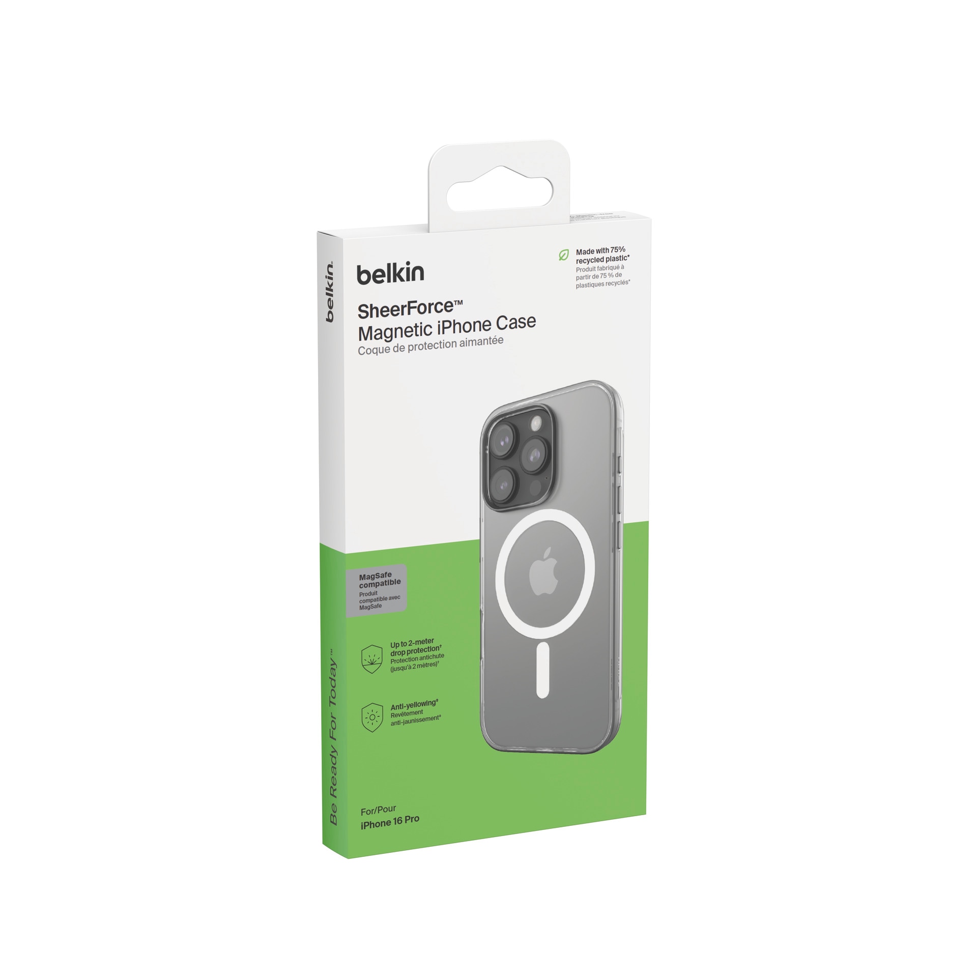 Belkin Handyhülle »SheerForce magnetisches Case für Apple iPhone 16 Pro«, iPhone 16 Pro, Backcover, Schutzhülle, Handyschutzhülle, Case, Schutzcase, stoßfest