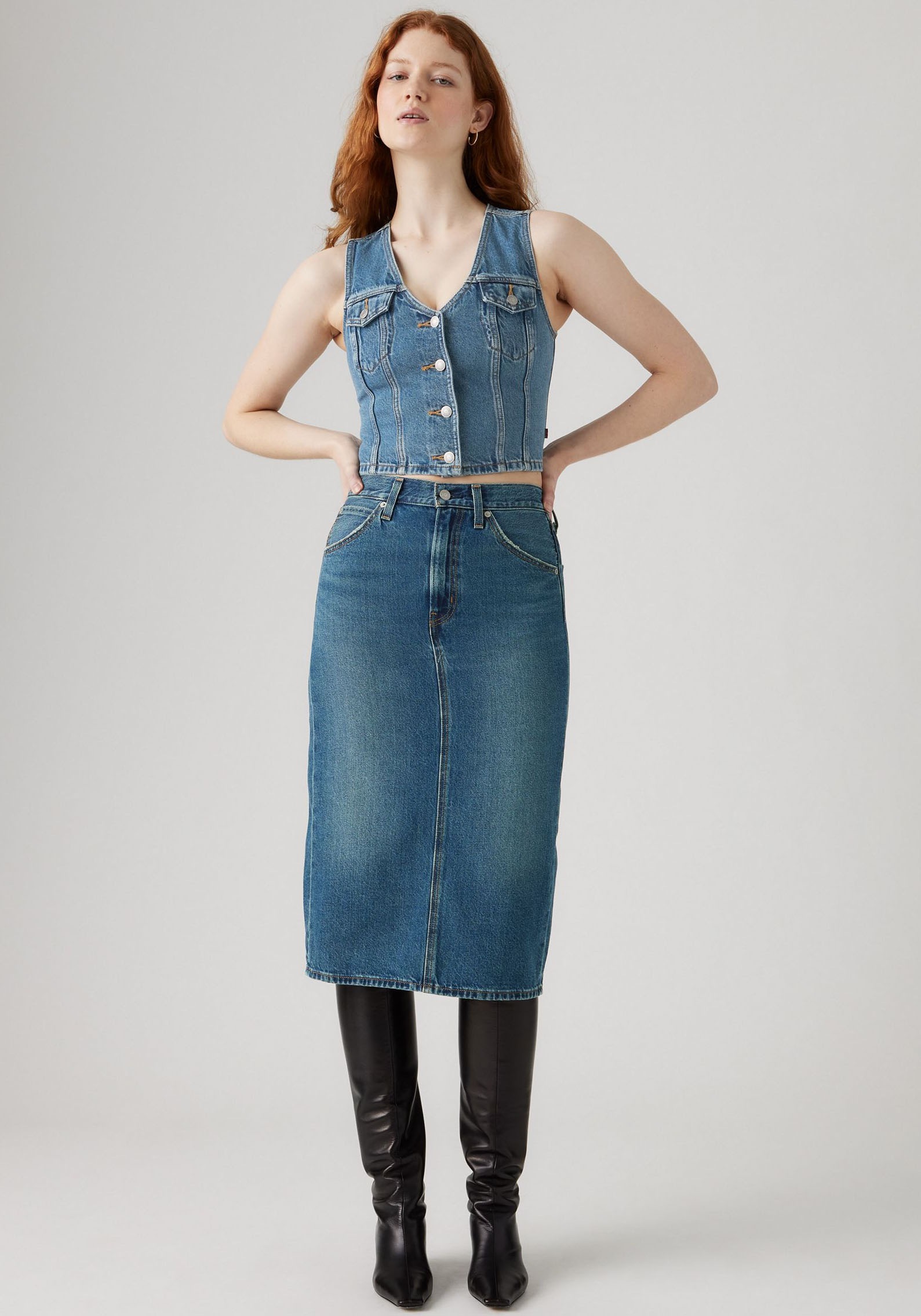 Levis Jeansrock "HR BACK SLIT SKIR", mit Schlitz hinten günstig online kaufen