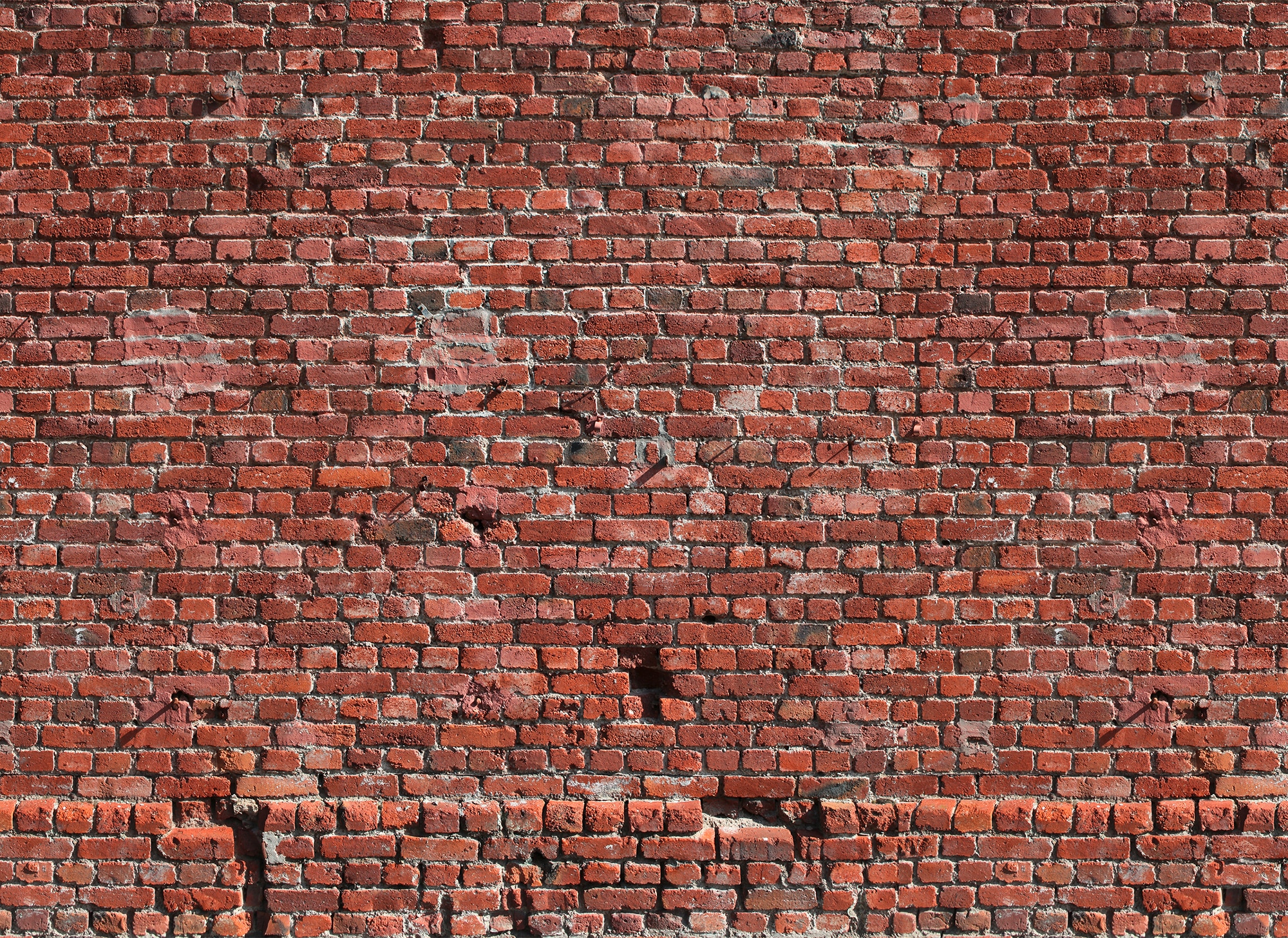 living walls Fototapete "Designwalls Brick Red" glatt Vlies, Wand, Schräge, Decke