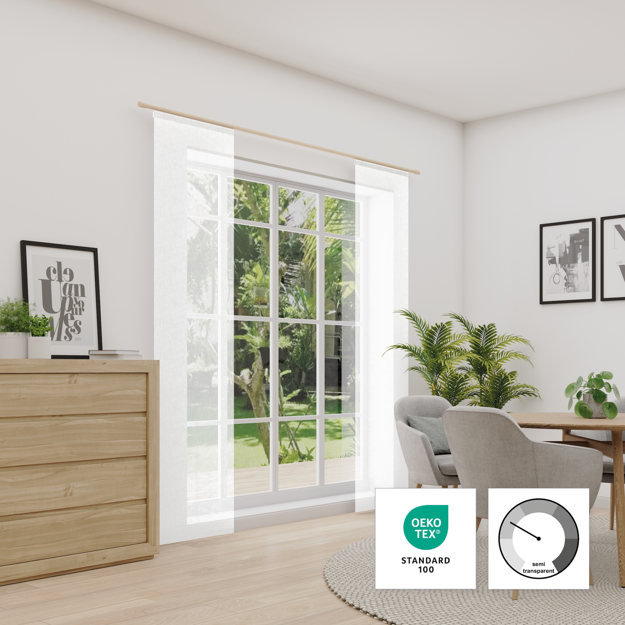 Neutex for you Schiebegardine "LUCIA" Paneelwagen 1 Stk. tlg. Criss-cross O günstig online kaufen