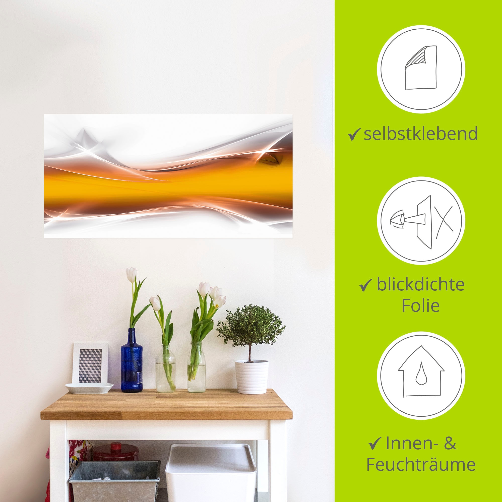 Artland Wandbild »Kreatives Element«, Gegenstandslos, (1 St.), als Leinwandbild, Wandaufkleber in verschied. Größen