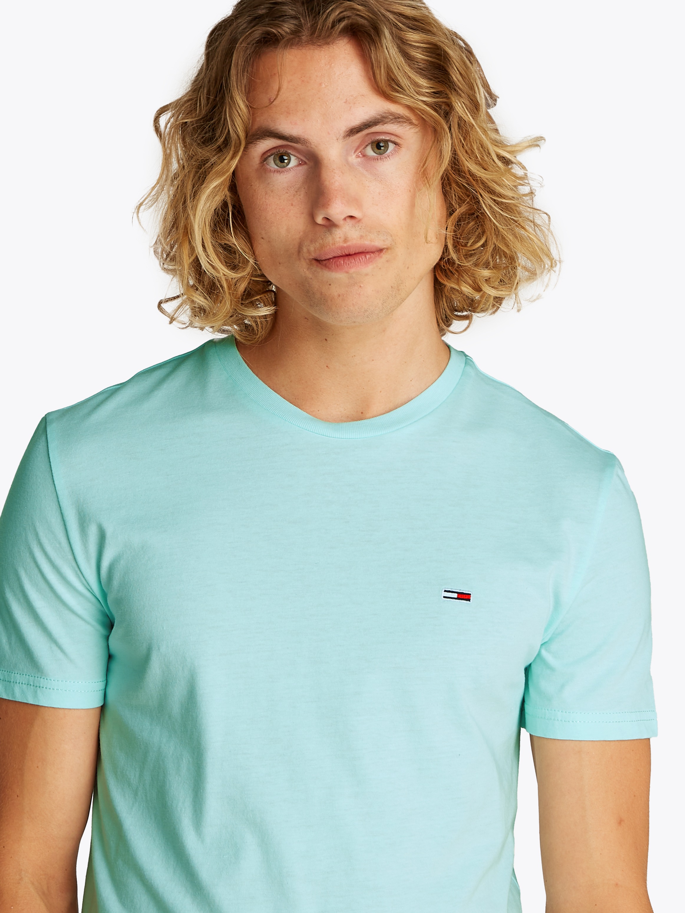Tommy Jeans T-Shirt "TJM XSLIM JASPE HTR TEE EXT", Mit Rundhalsausschnitt günstig online kaufen