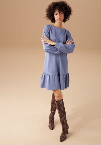 Aniston CASUAL Sweatkleid, mit verspieltem Volant am Saum - NEUE KOLLEKTION kaufen