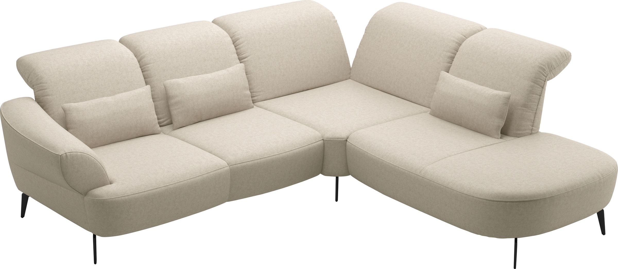 sit&more Ecksofa »Dance, L-Form, inkl. Sitztiefenverstellung«, inkl. Click&Seat, optional mit Kopfteilverstellung