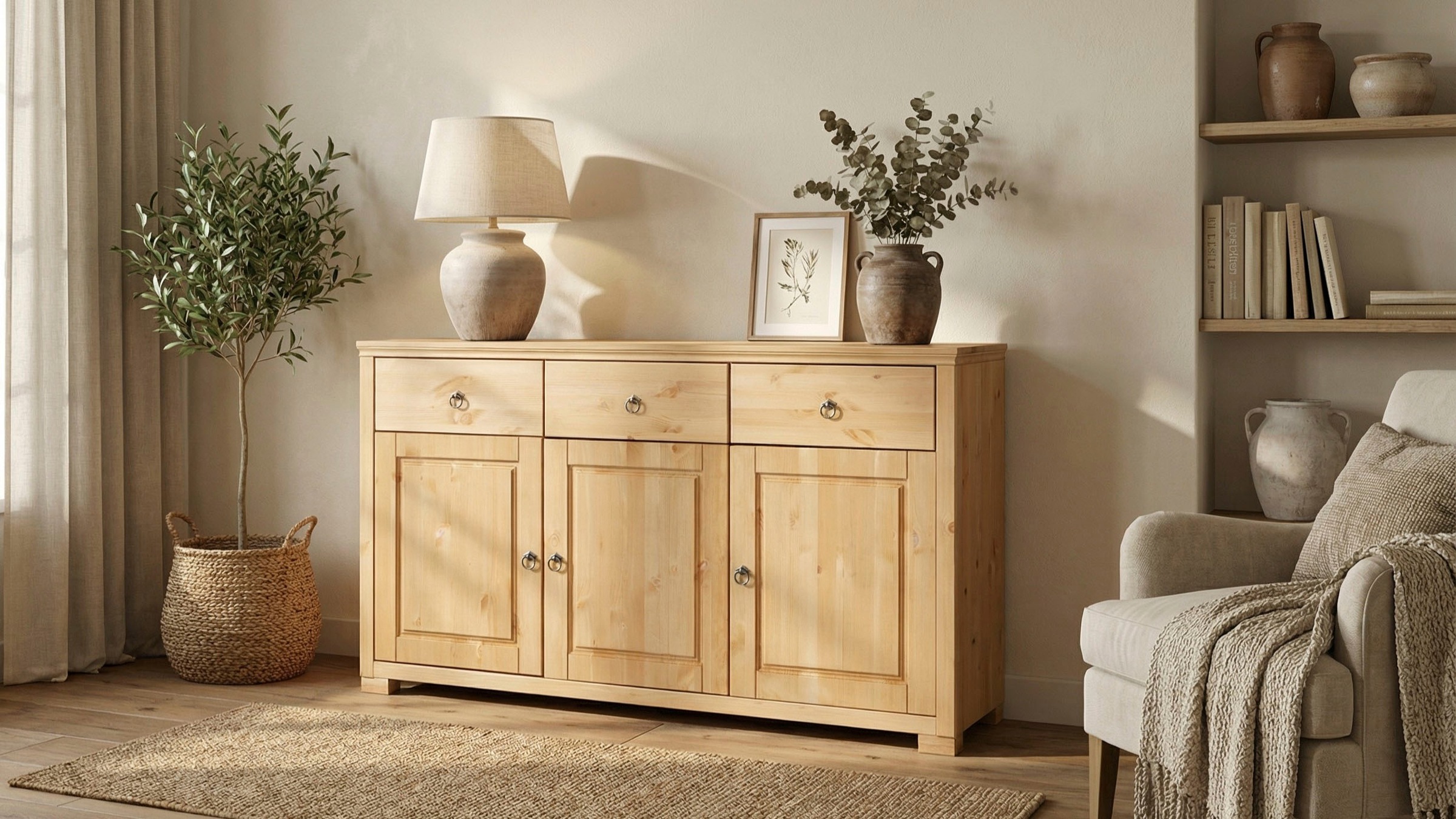 OTTO home Sideboard "Gotland" Kommode, Breite 147 cm, aus massiver Kiefer, günstig online kaufen