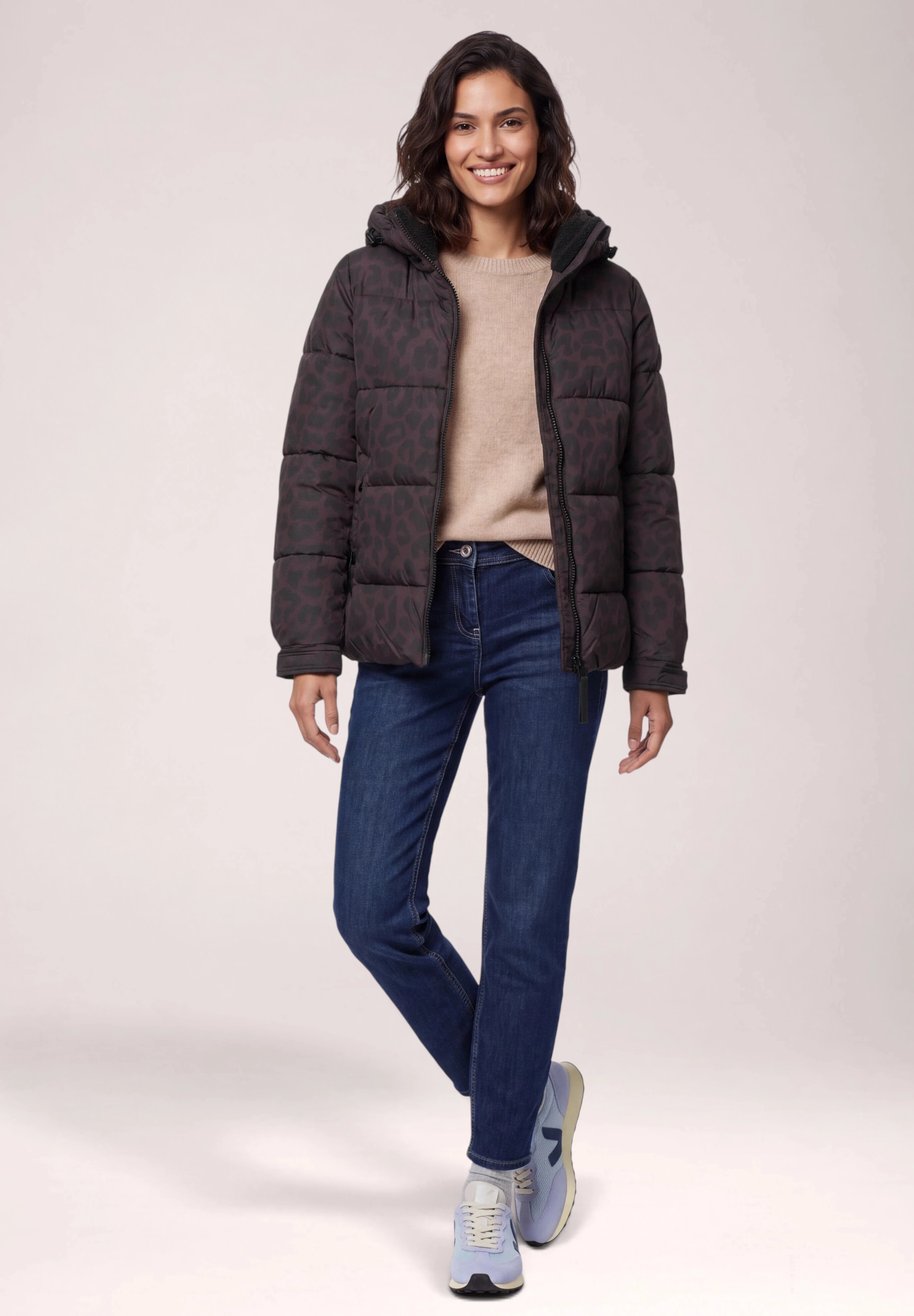 Cecil Steppjacke mit Kapuze mit abnehmbarer Kapuze