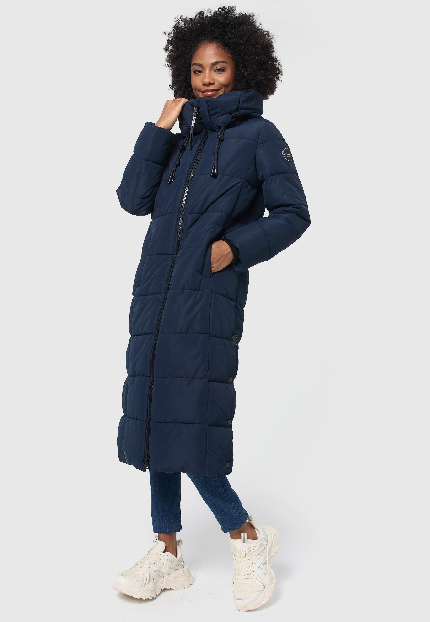 Marikoo Winterjacke »Nadeshikoo XIV«, extra langer Winter Mantel gesteppt