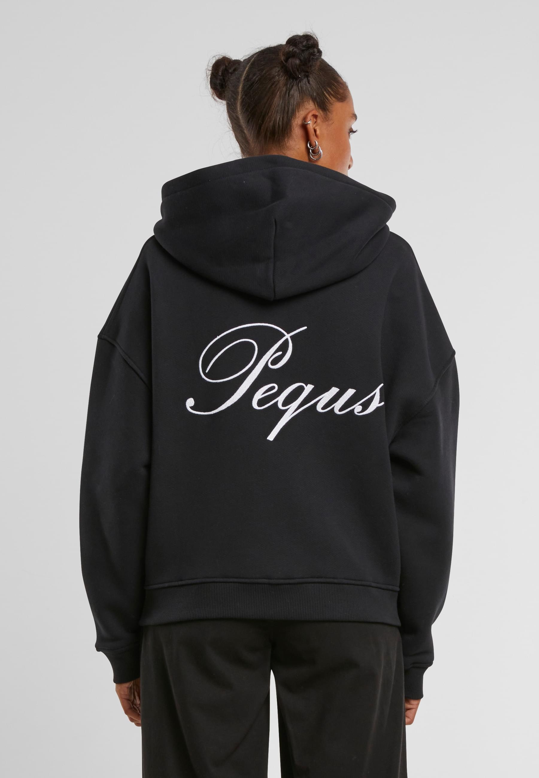 PEQUS Sweatjacke »PEQUS PEQUS Cropped Handwritten Logo Zip Hoodie«