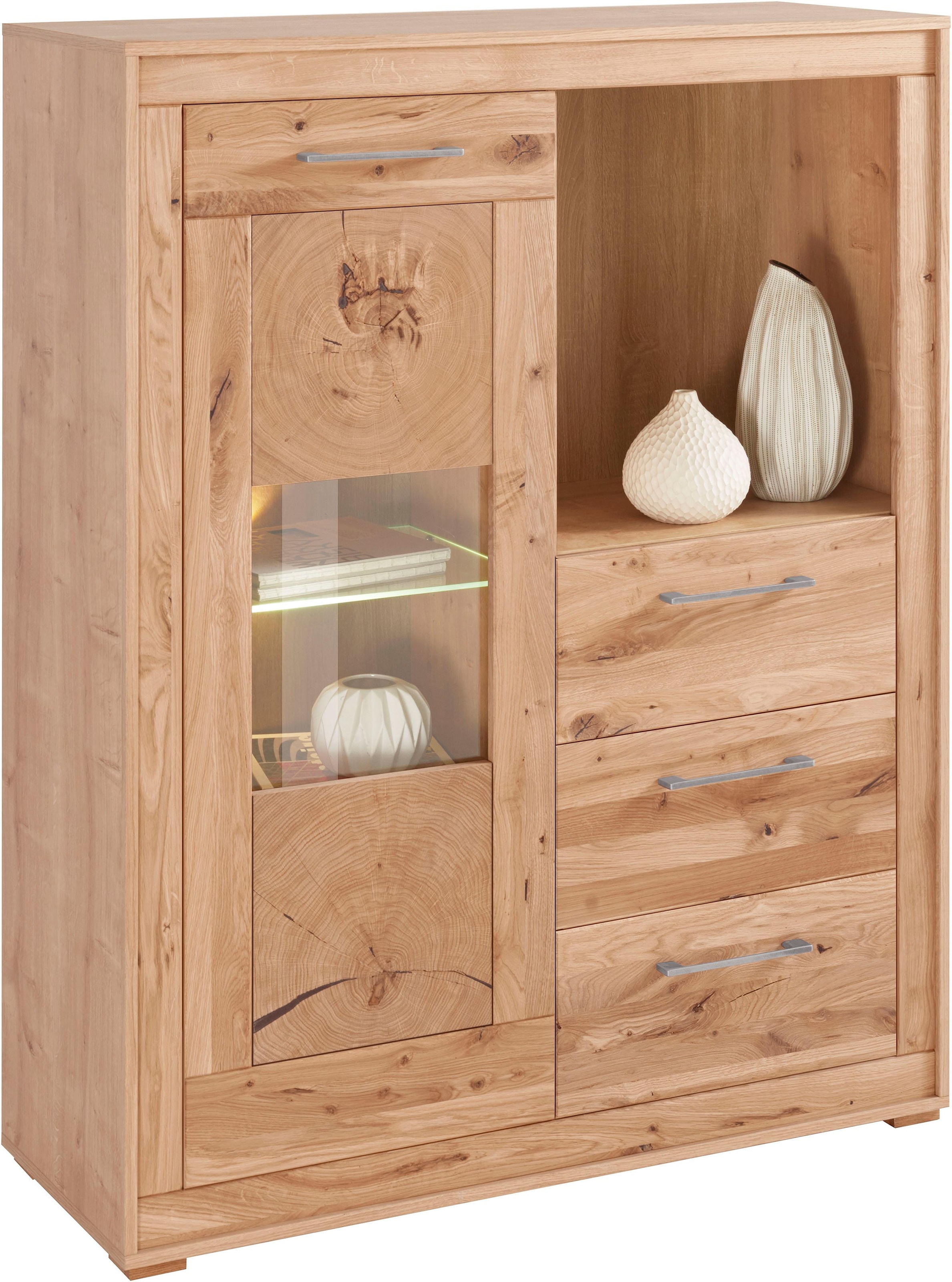 VOGL Möbelfabrik Highboard, Breite 107 cm, Teilmassivholz, Made in Germany günstig online kaufen