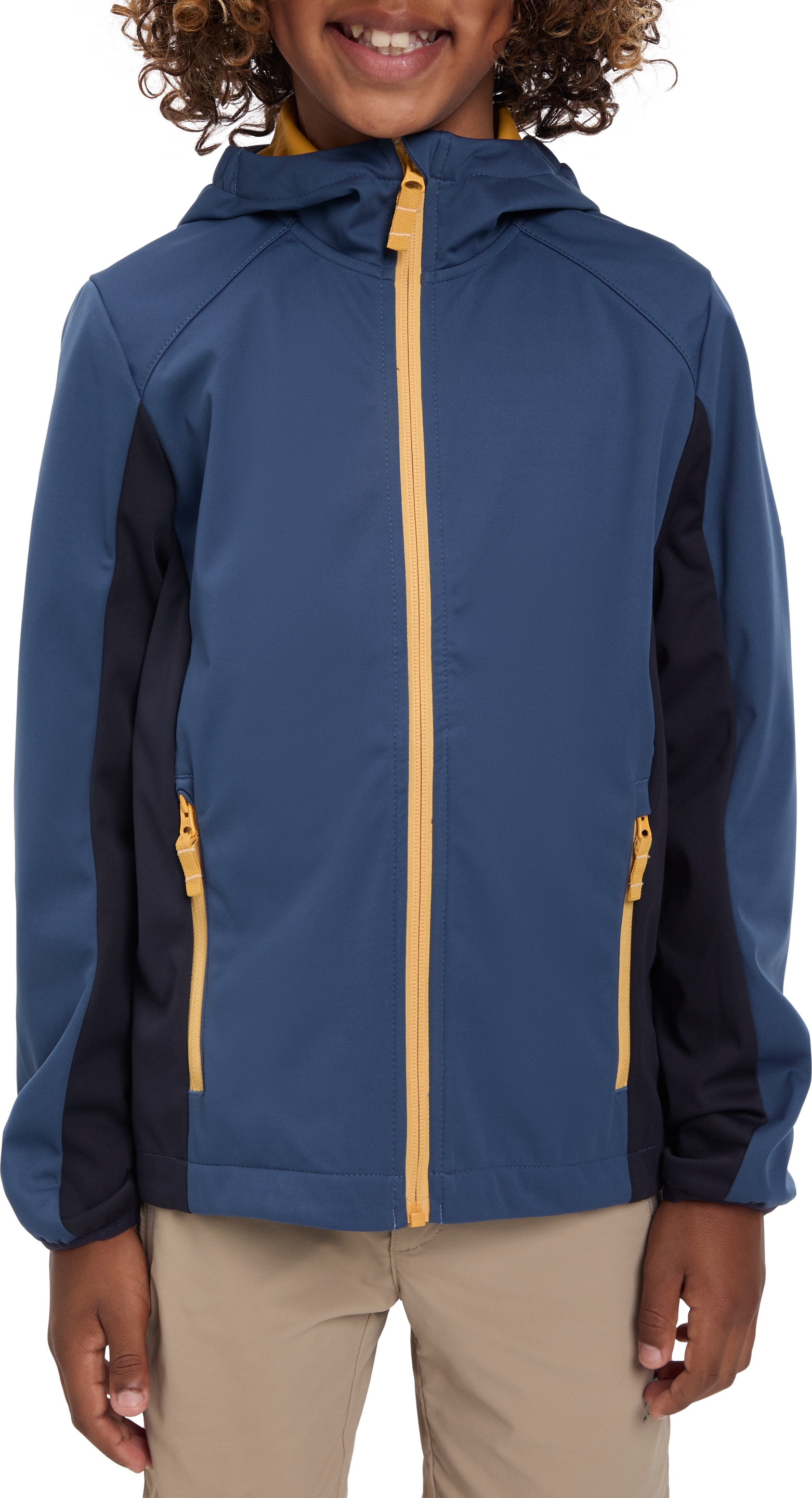 McKINLEY Outdoorjacke "JU.-UNTERJACKE ABE LT B" mit Kapuze kontrastfarbige Einsätze und Accessoires, mit Kapuze