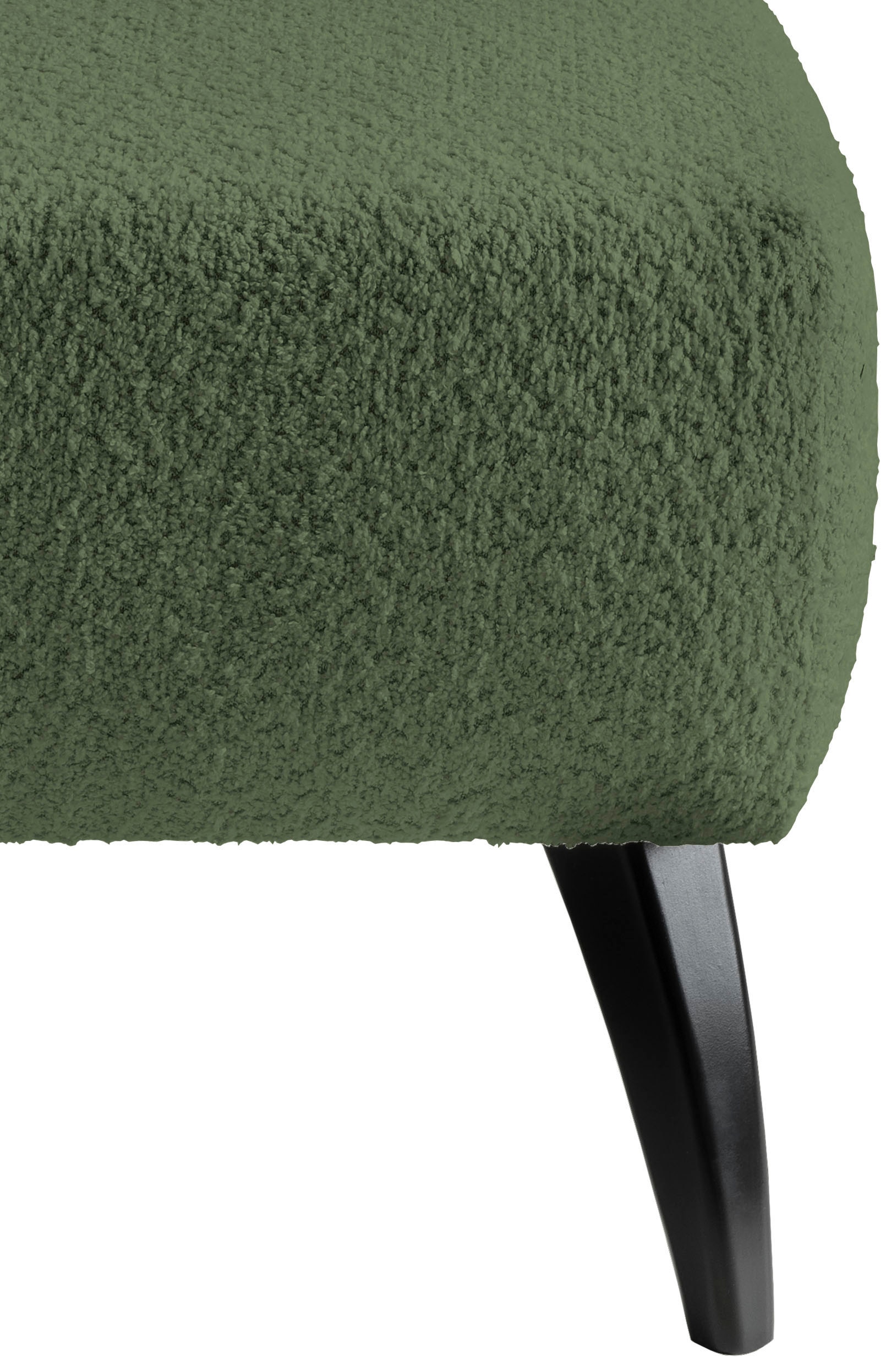 INOSIGN Polsterhocker »Colori«, Holzfußfarbe wählbar, verschiedene Stoffe, hochwertige Stoffqualität
