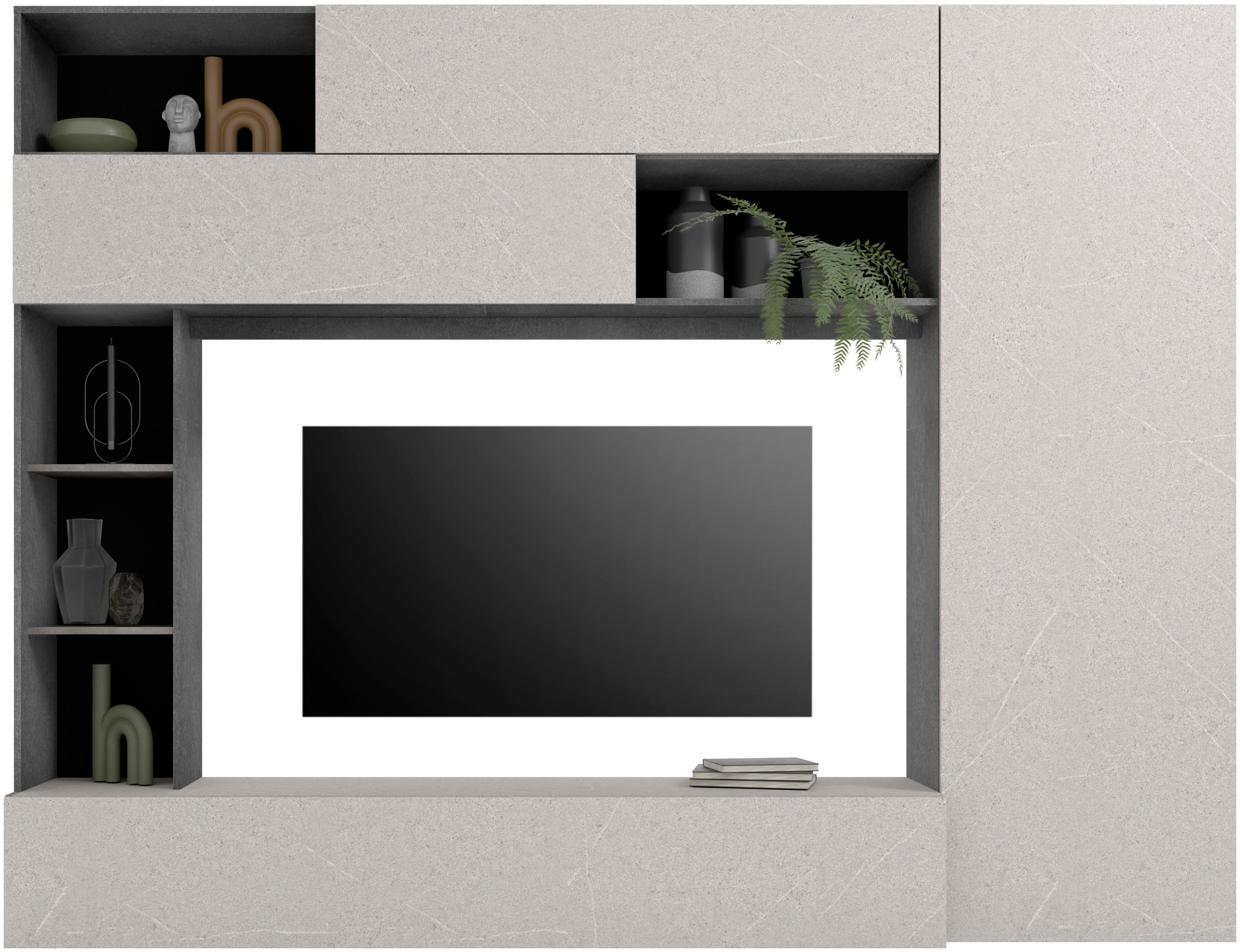 INOSIGN Wohnwand "PRATO, Breite 272 cm, Höhe 210 cm, Kompakt-Wohnwand," günstig online kaufen