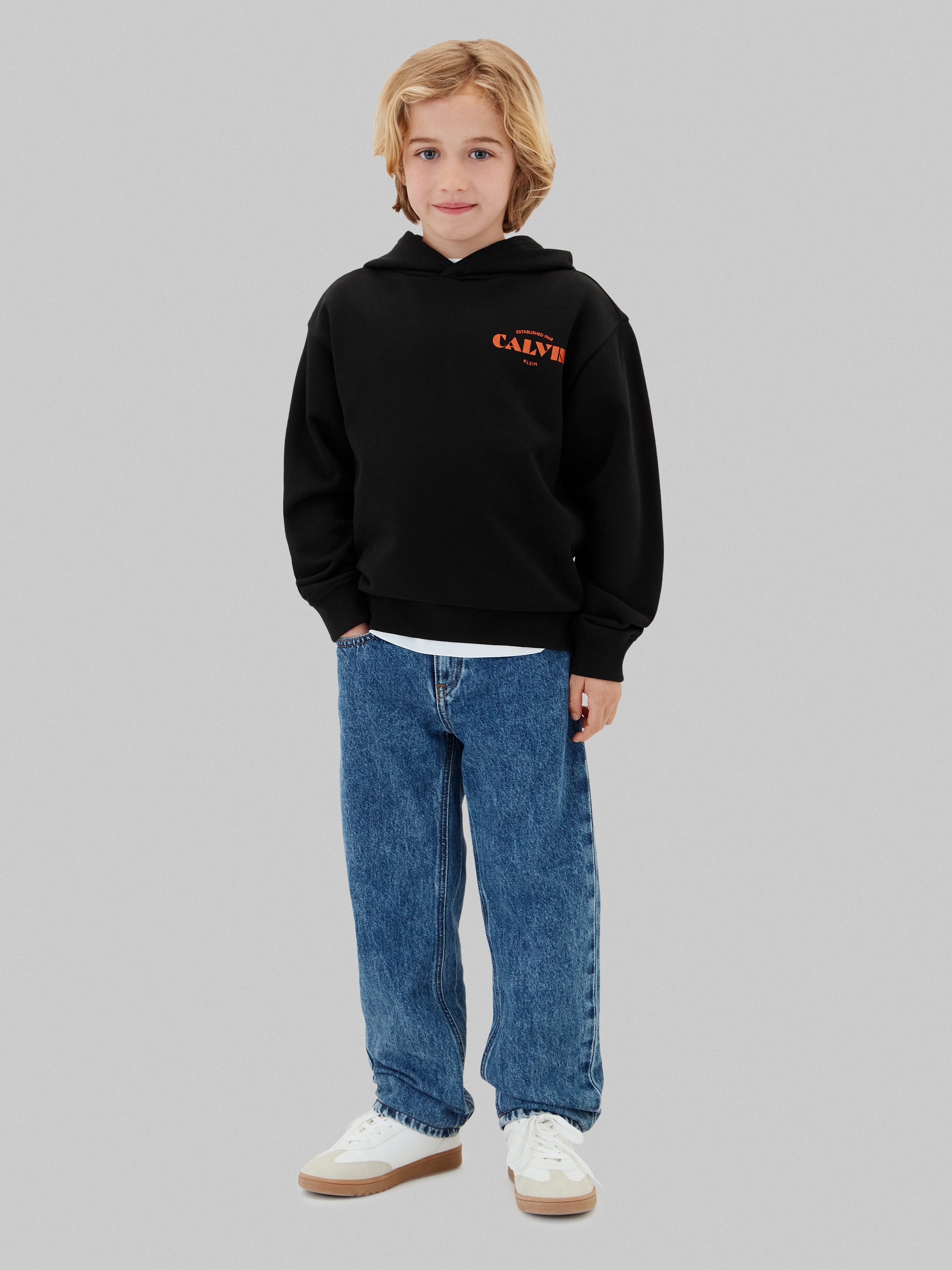 Calvin Klein Jeans Kapuzensweatshirt "CALVIN SMALL CHEST PRINT HOODIE", Regular fit mit Kapuze