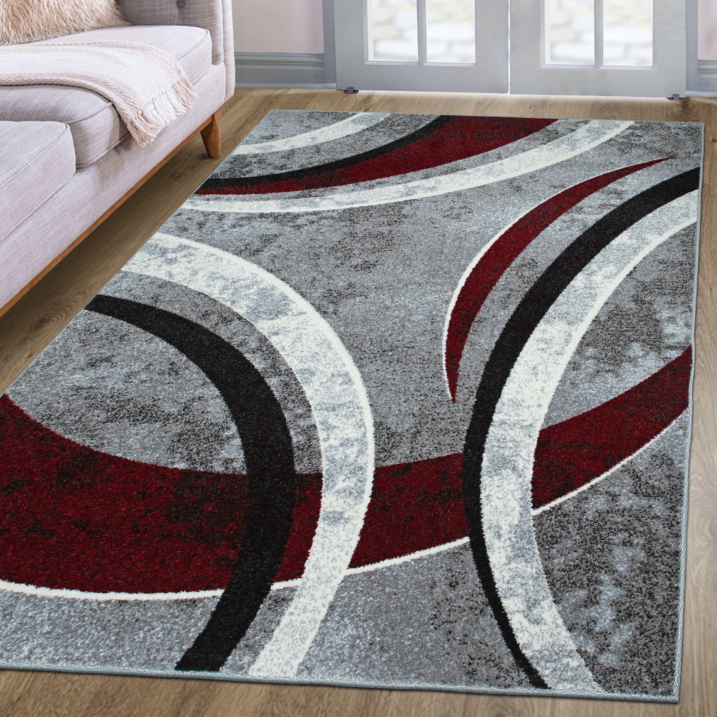 OTTO home Teppich »Flow, geometrisches Design« rechteckig 9 mm Höhe grafisch, abstrakt, elegant, Wohnzimmer, Schlafzimmer