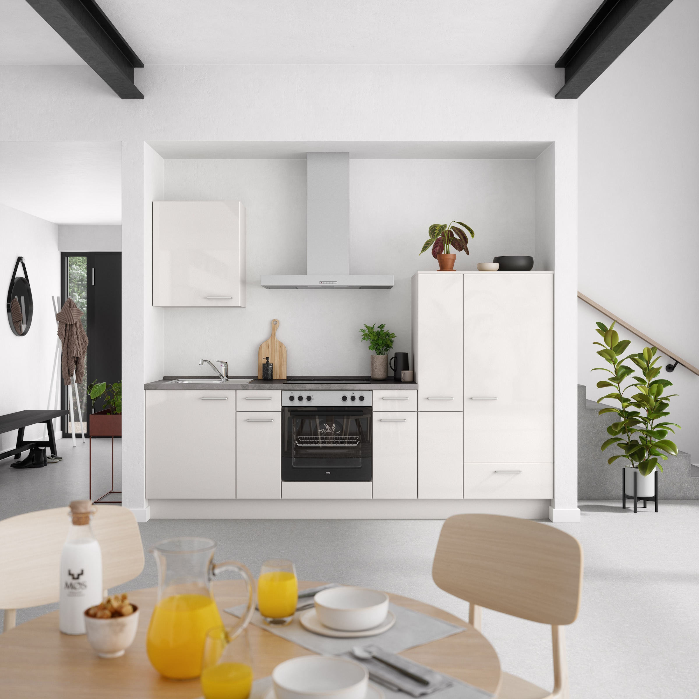 nobilia® Küchenzeile »"Flash I"« vormontiert, Ausrichtung wählbar, Breite 270 cm, wahlw. mit E-Geräten