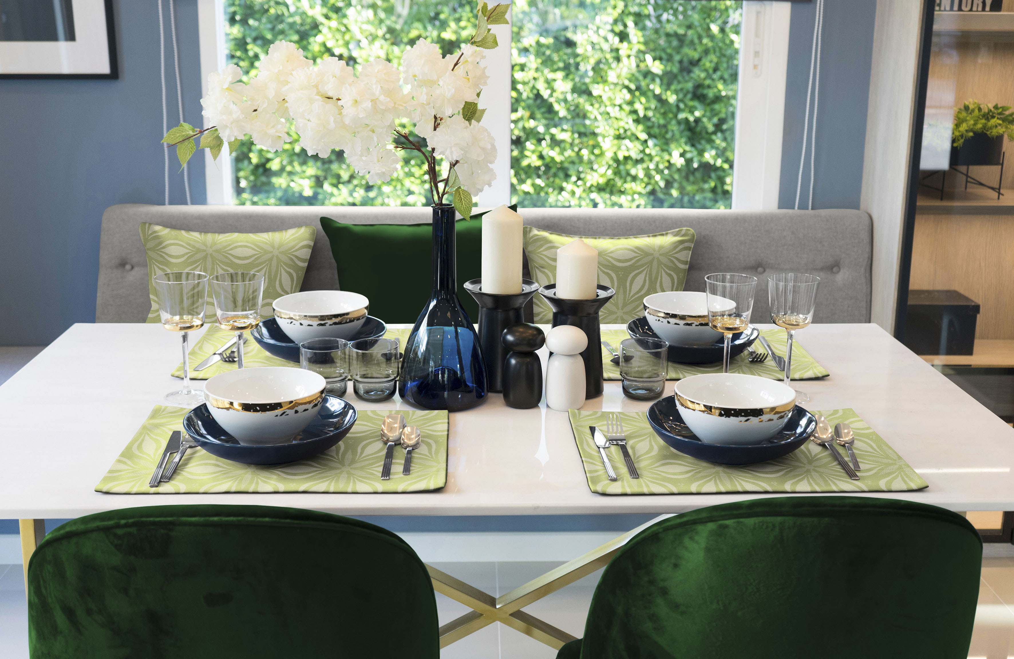 Adam Platzset "Retro Floret" GOTS organic,zertifiziert durch CERES 0242