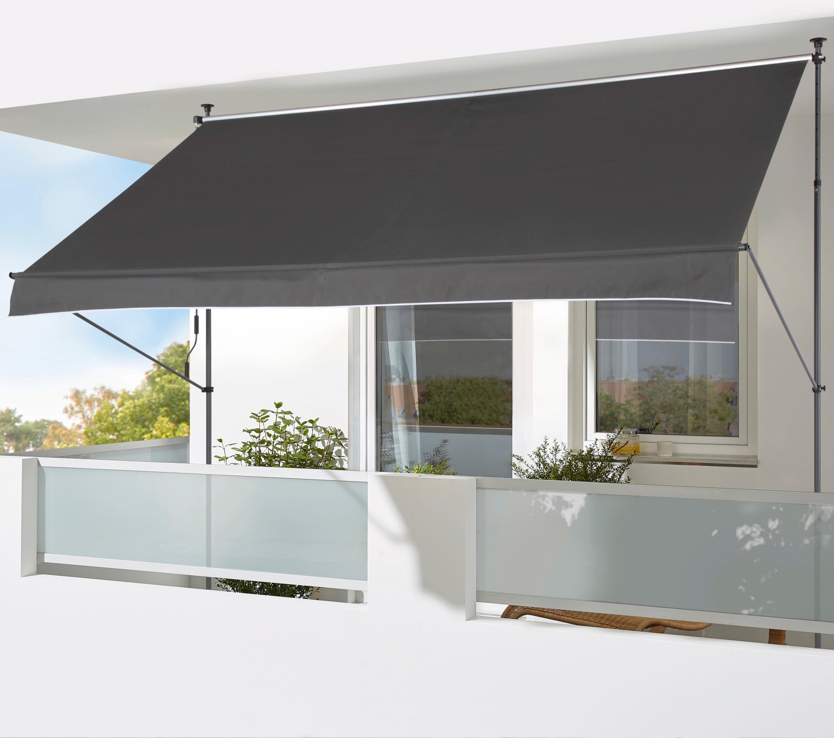 KONIFERA Klemmmarkise "Nerja" Breite/ Ausfall: 200/120 cm