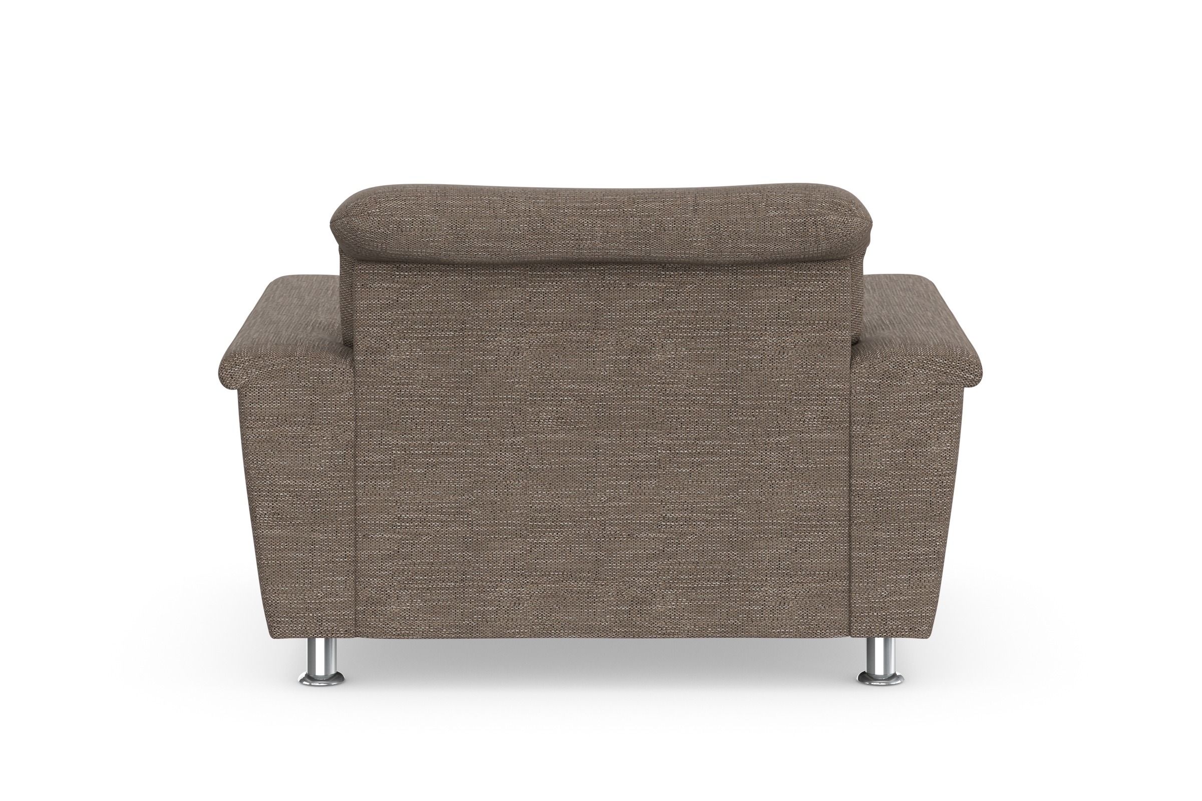 DOMO collection Sessel »FRANZI zeitlos & elegant, moderne Sitzheftung« wahlw. mit Kopfteilverstellung, bequeme Armlehnen, chromfarbene Füße