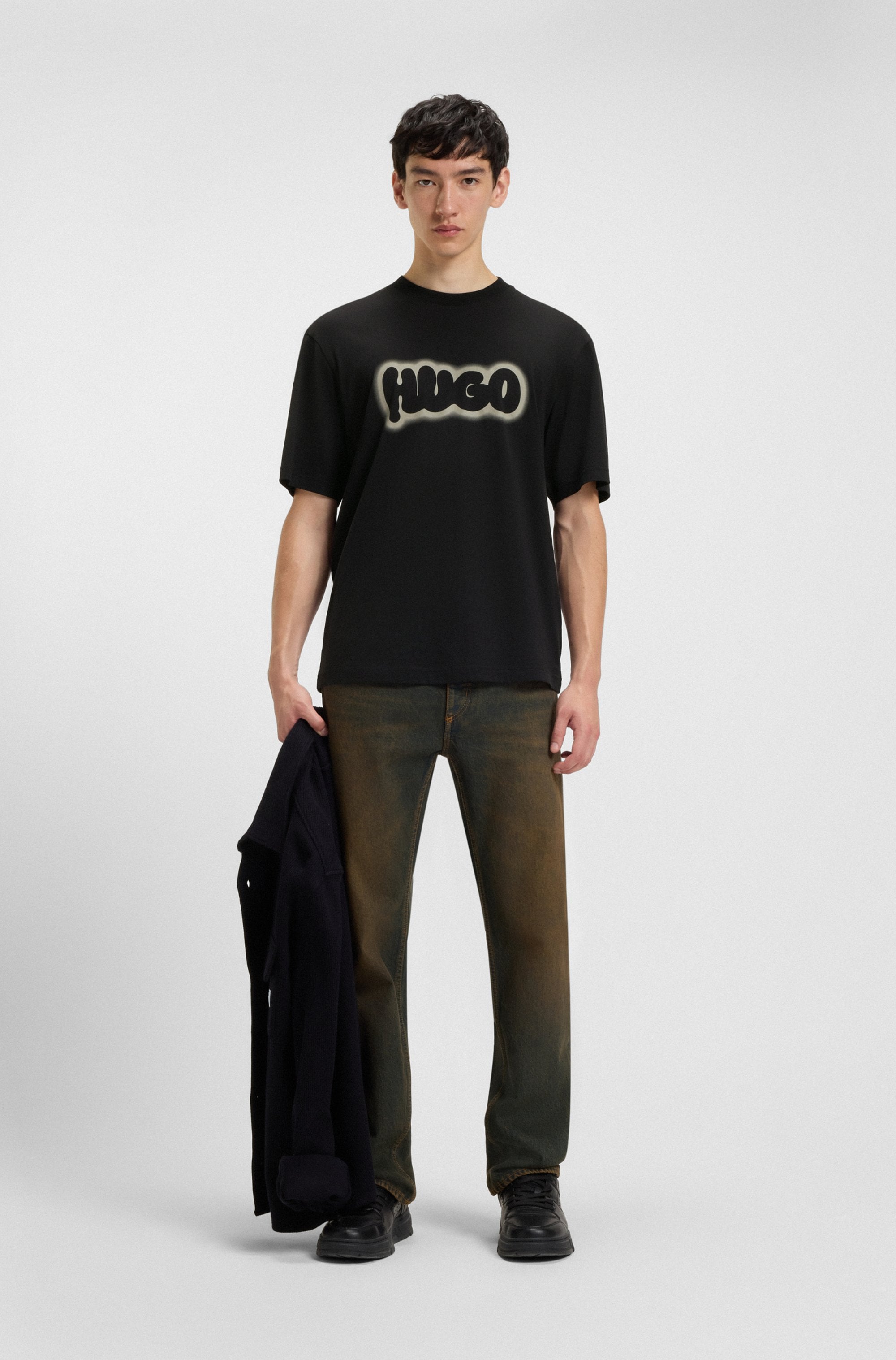 HUGO Blue T-Shirt »Nulibax«, Rundhalsausschnitt, regular fit, Logoprint